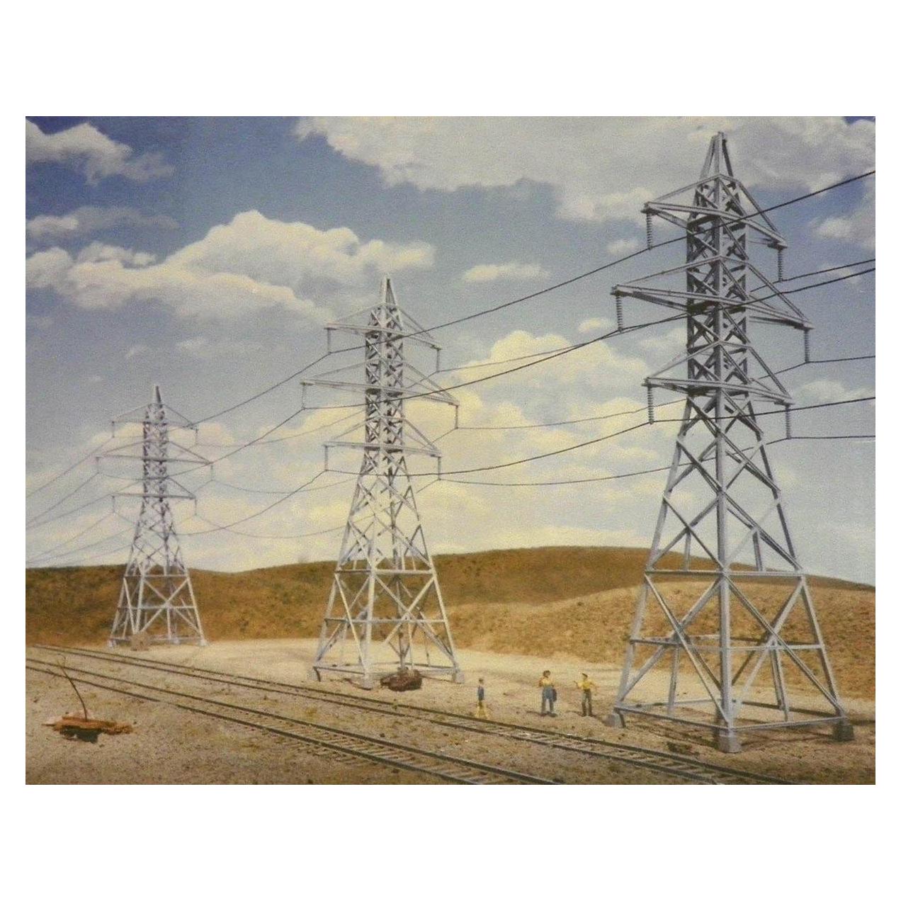 Kit Torres Transmisión HO Walthers 4 Piezas Realistas