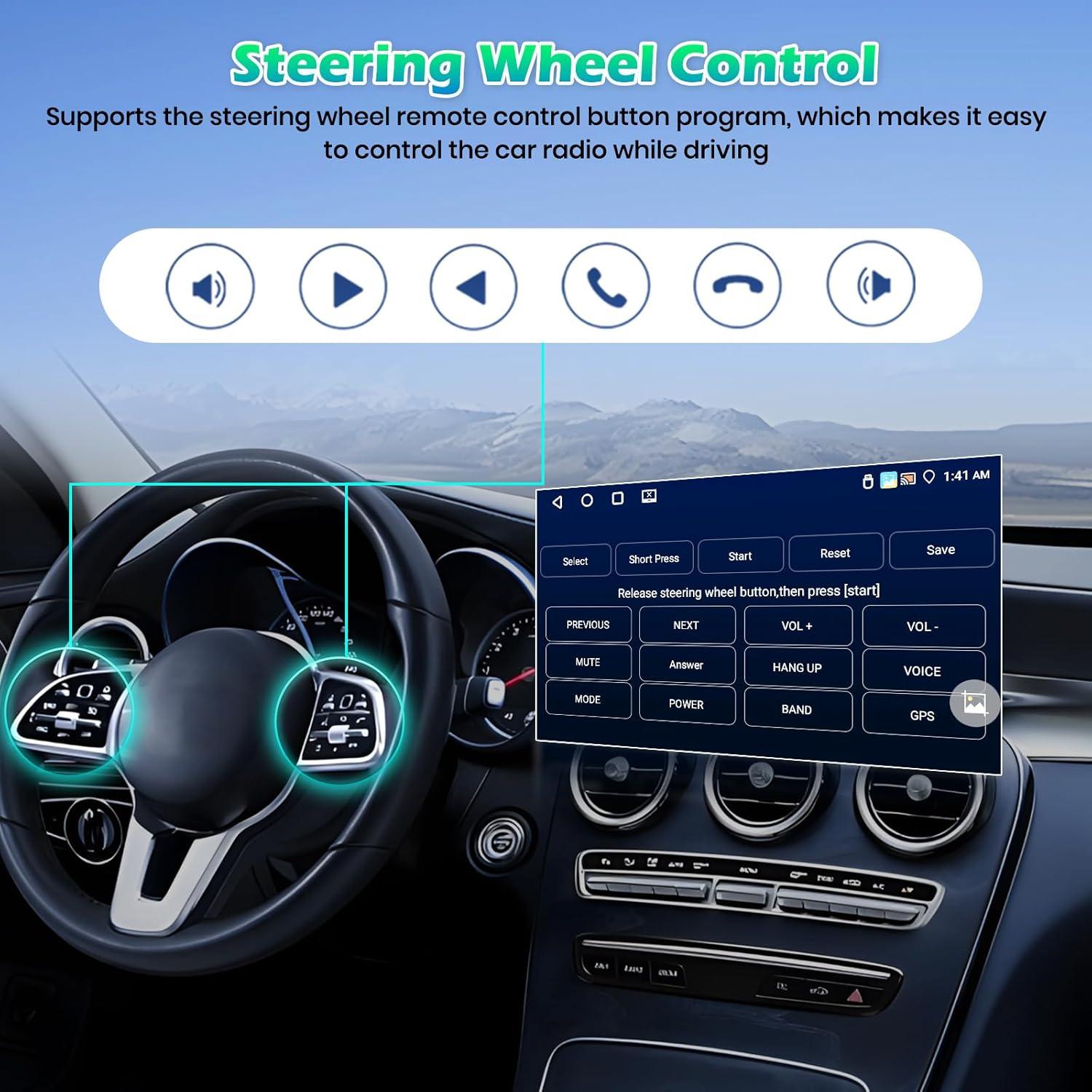 Estéreo de Coche Roinvou para Toyota Yaris 2006-2011 9"