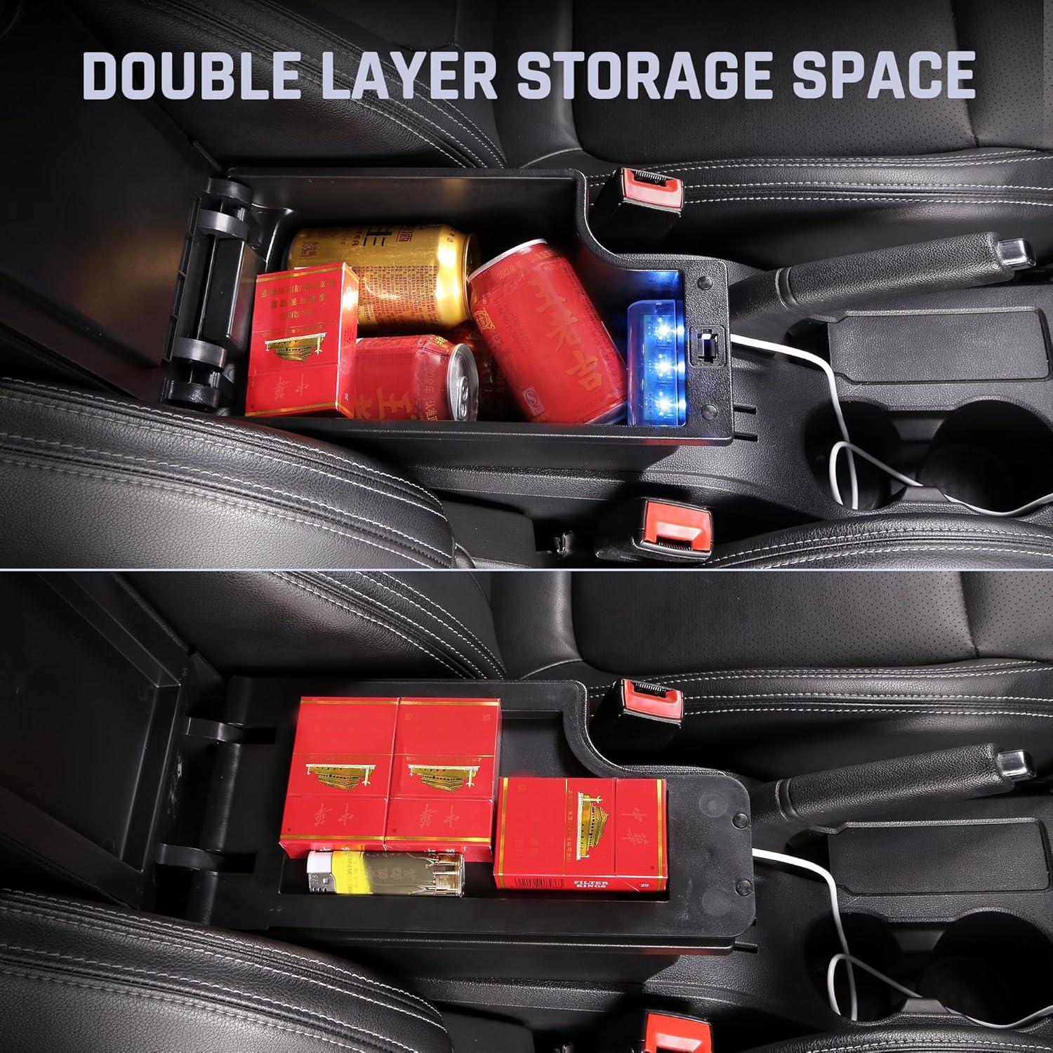 Caja de Almacenamiento para Apoyabrazos YJYWZH Toyota Hilux con 3 USB