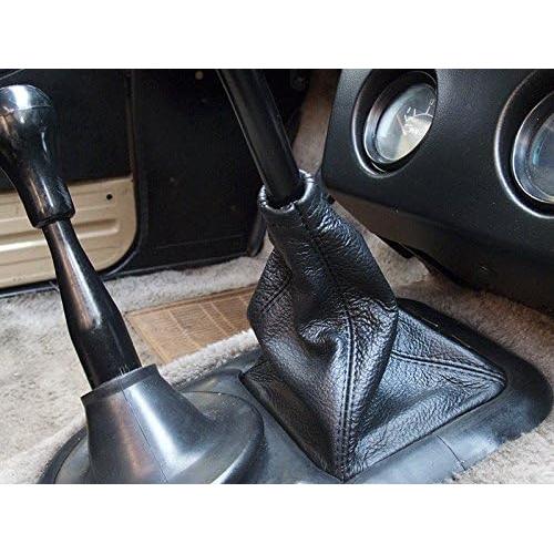 Funda de Cambio RedlineGoods para Toyota Hilux 1981-83 - Cuero Italiano Negro con Hilo Azul