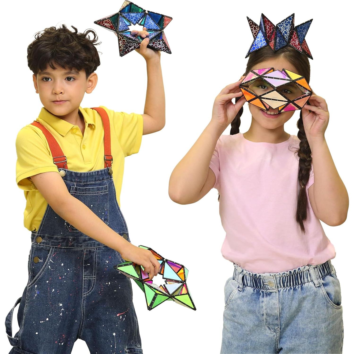 TOSY Pirámide Magnética Brillante - 12 Piezas Creativas