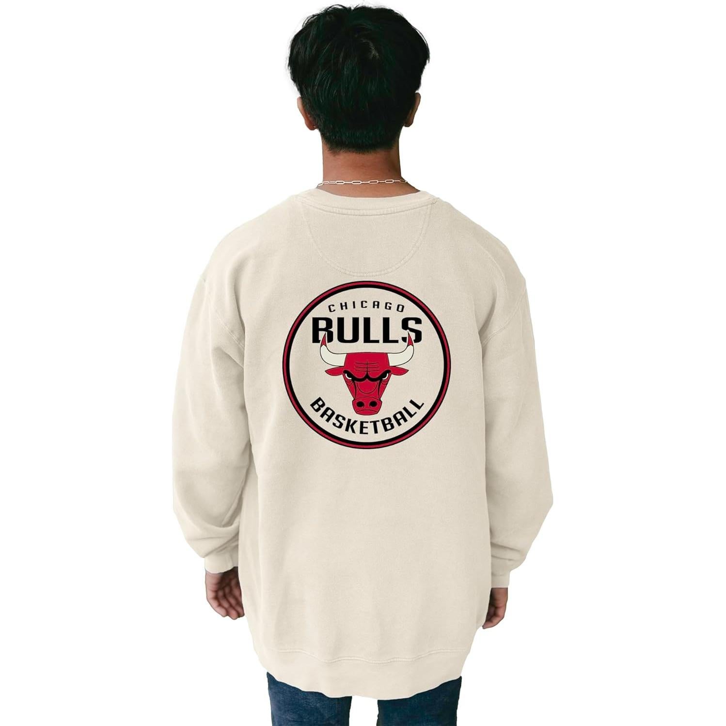 Sudadera Blue 84 Chicago Bulls Cuello Redondo Marfil