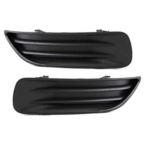 DAT AUTO PARTS Front Right Passenger, Left Driver Side Bumper Fog Light Lamp Hole Cover Set of 2 Replacement for 2003-2004 Toyota Corolla Black Textured Pair TO1038103 TO1039103 5212802060 5212702070