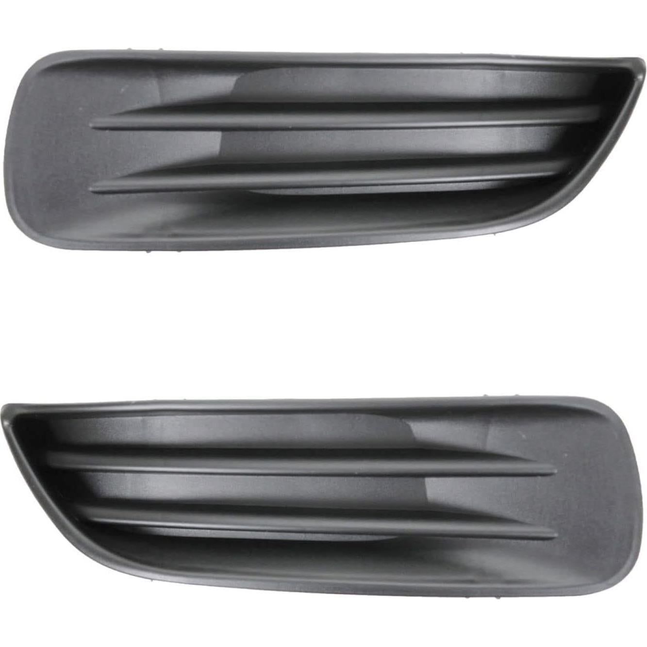 DAT AUTO PARTS Front Right Passenger, Left Driver Side Bumper Fog Light Lamp Hole Cover Set of 2 Replacement for 2003-2004 Toyota Corolla Black Textured Pair TO1038103 TO1039103 5212802060 5212702070