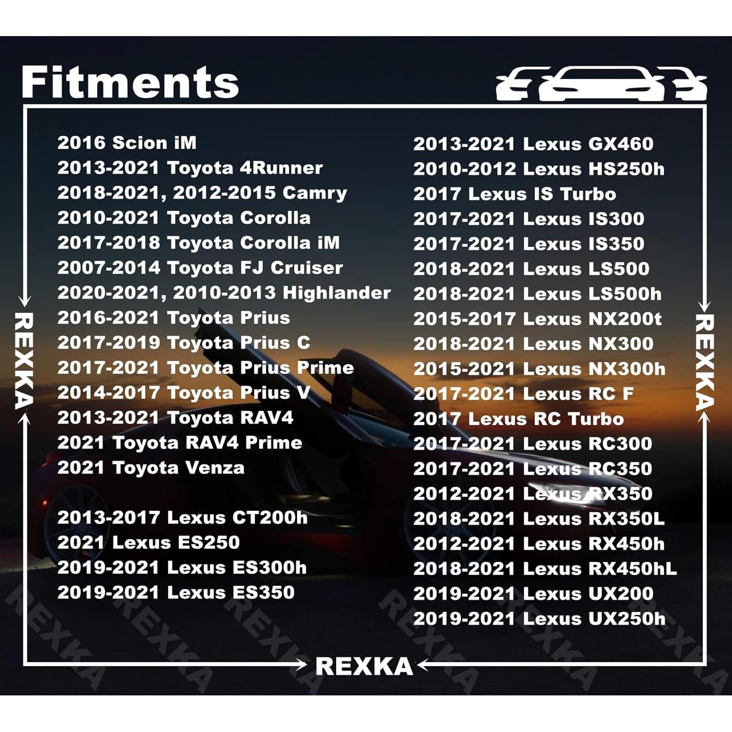 Rexka 31pcs Clips de Moldura para Toyota Lexus - Herramienta