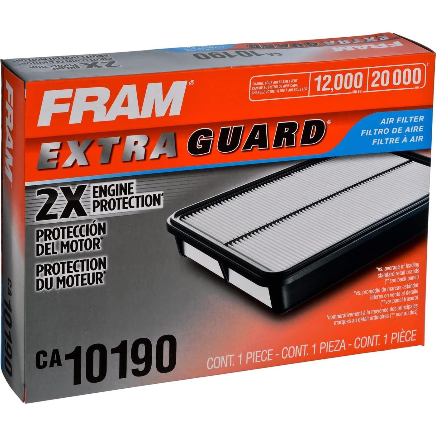 Filtro de Aire FRAM CA10190 para Toyota y Scion 12,000 mi