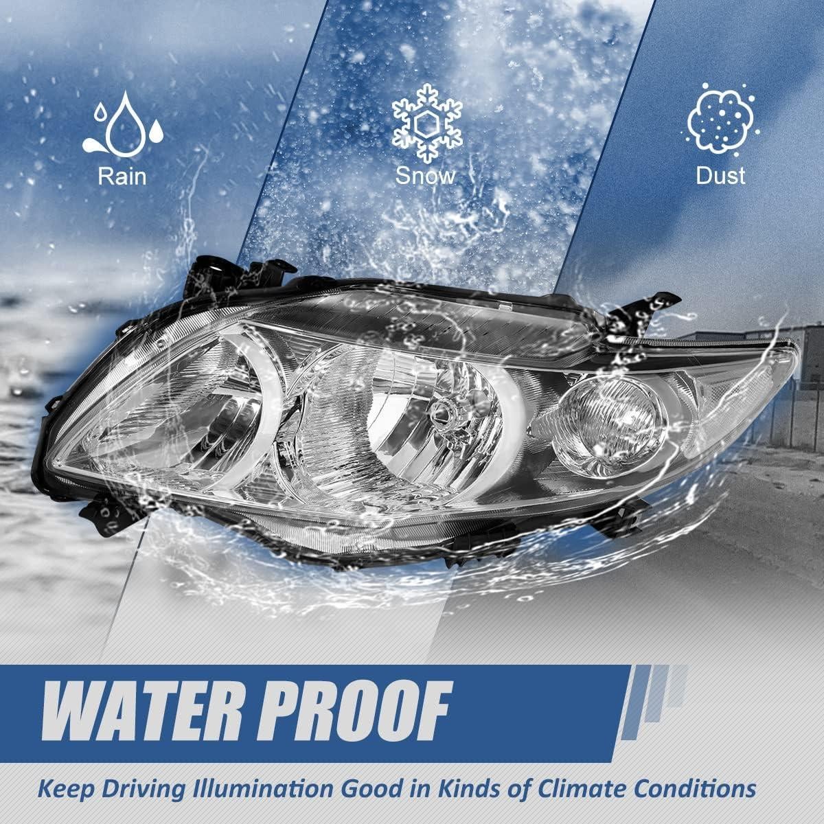 Faros Halógenos Auto Dynasty para Toyota Corolla 2009-2010