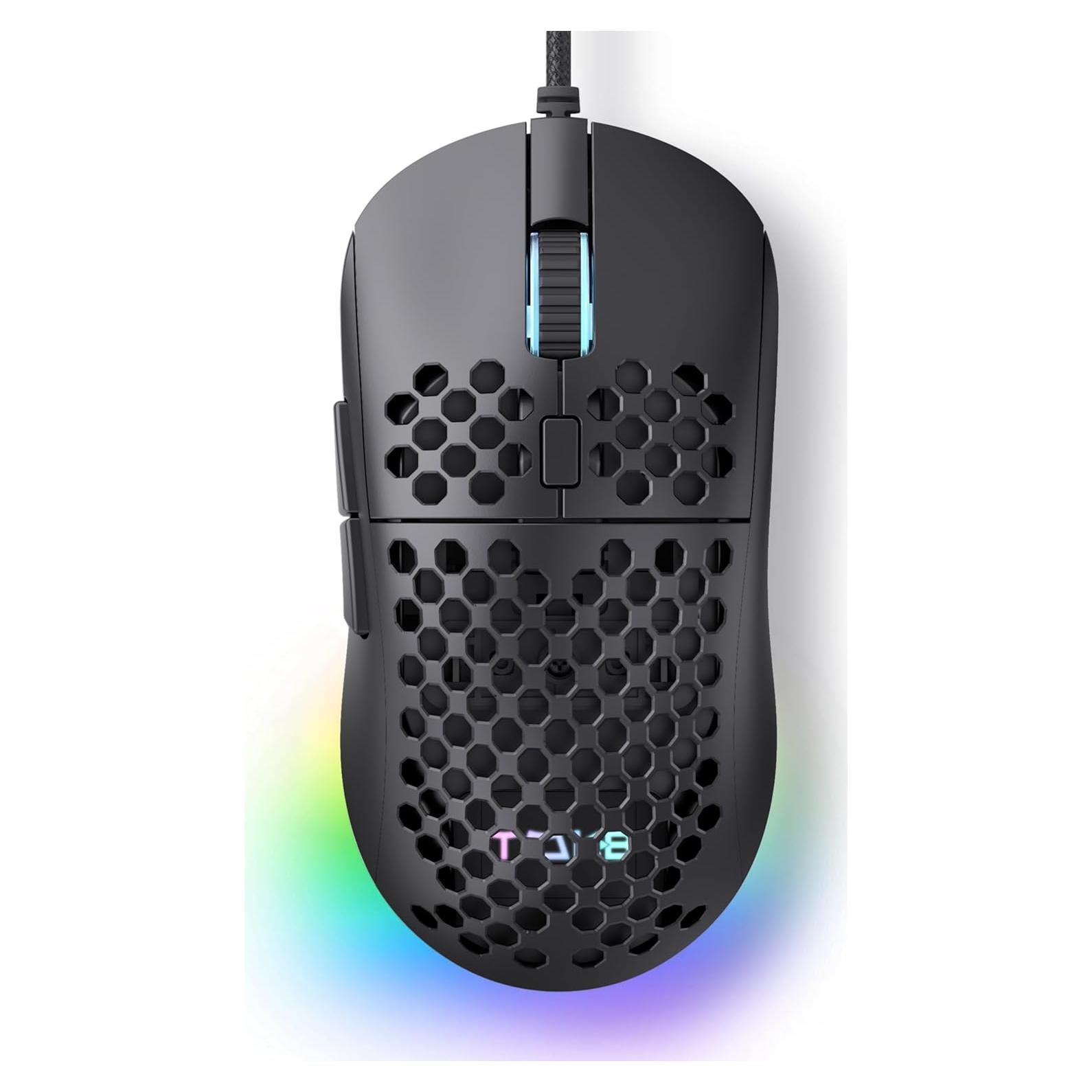 Ratón Gaming TMKB M1SE Ultraligero 75g RGB 12800DPI