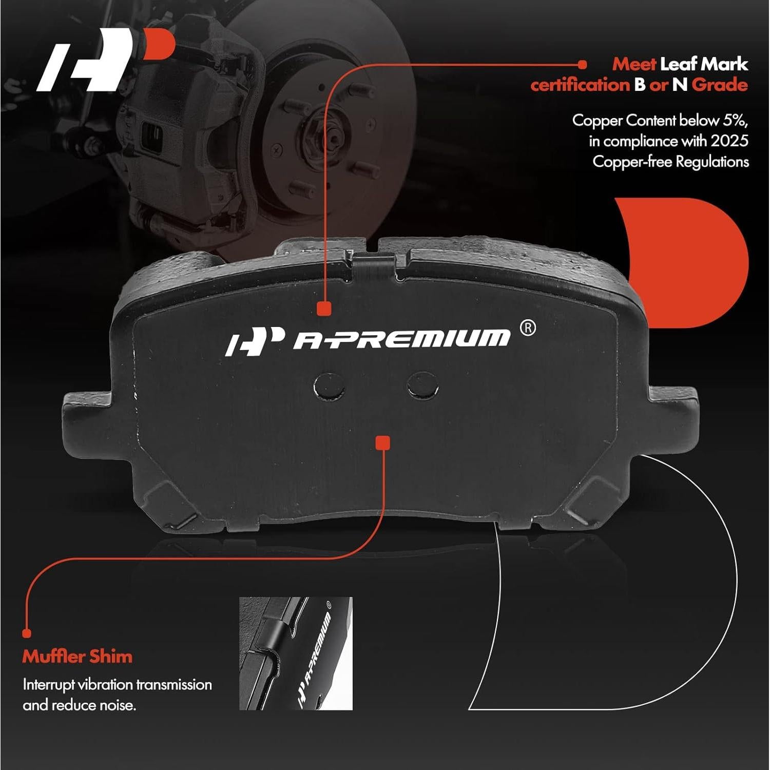 Discos de Freno Ventilados A-Premium + Pastillas Cerámicas