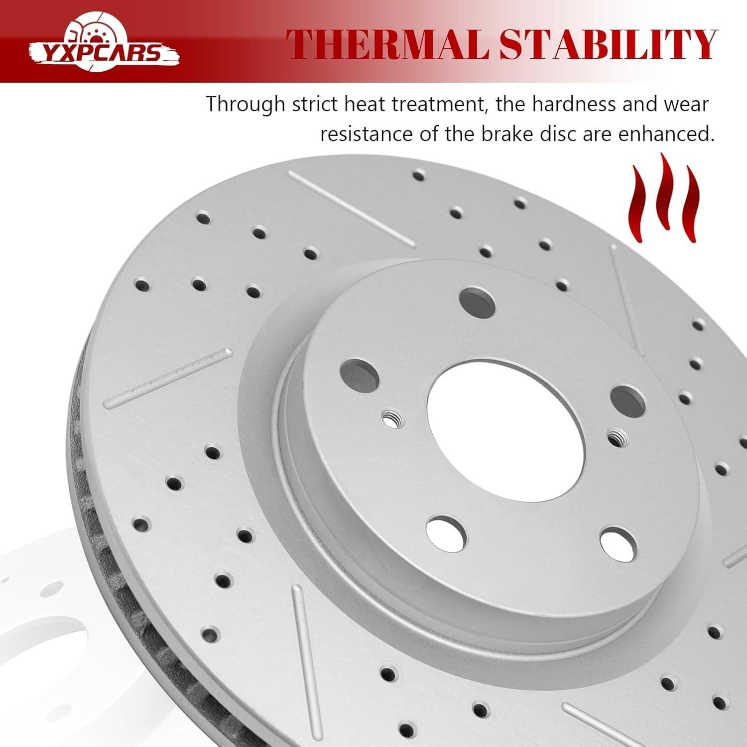 Kit de Freno YXPCARS Discos y Pastillas Cerámicas Toyota