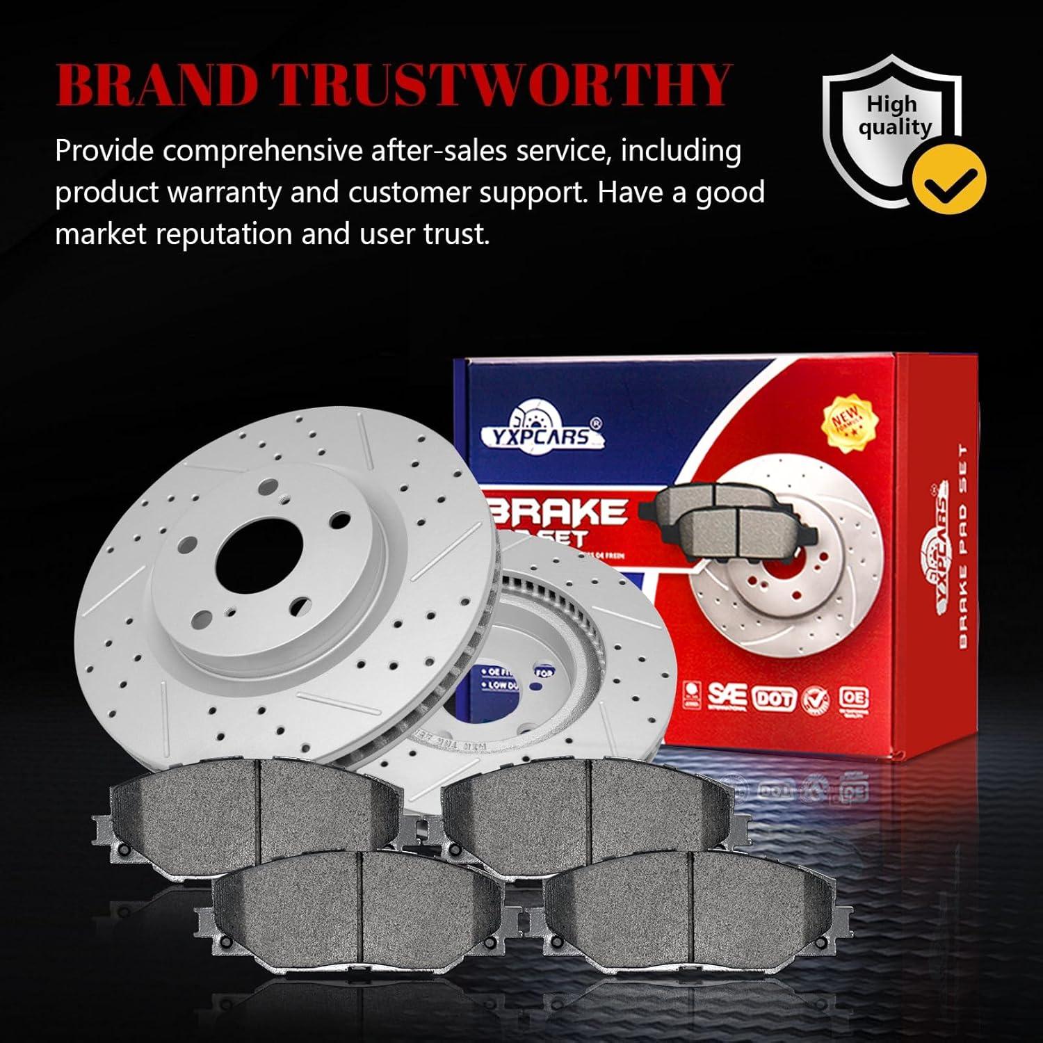 Kit de Freno YXPCARS Discos y Pastillas Cerámicas Toyota