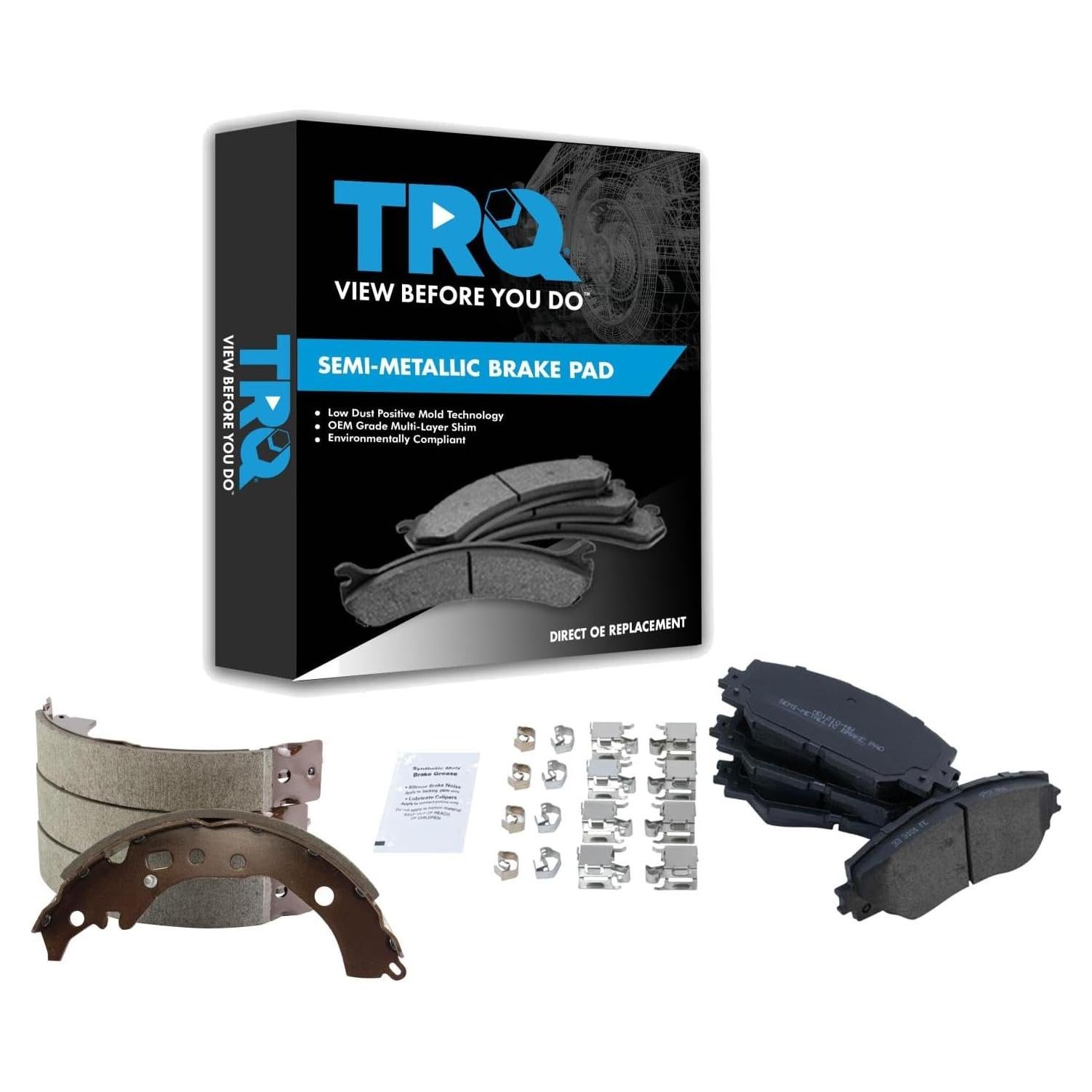 Pastillas de Freno TRQ Semi-Metálicas Juego de 2 Piezas