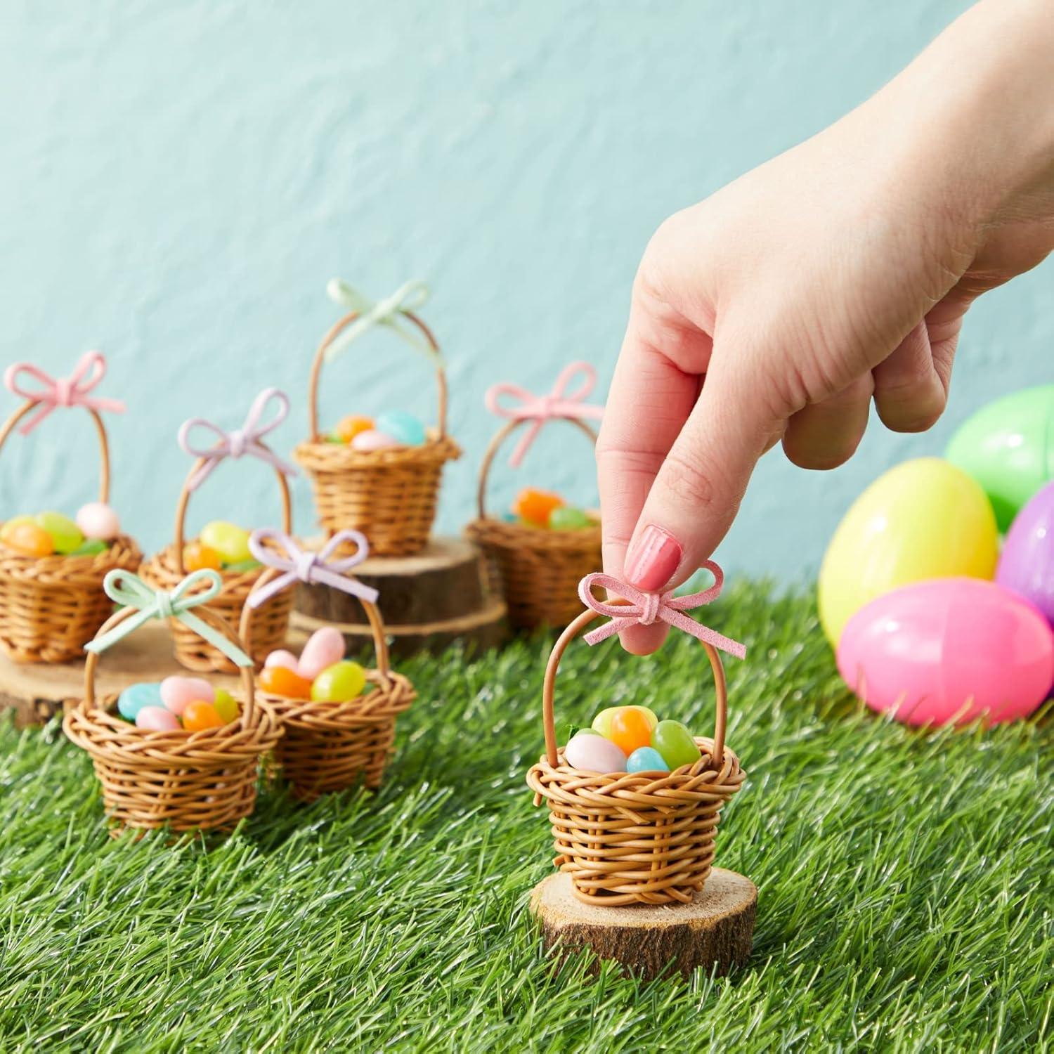 Cestas de Picnic Mini Juvale 24 Piezas Rattan 6.99 cm