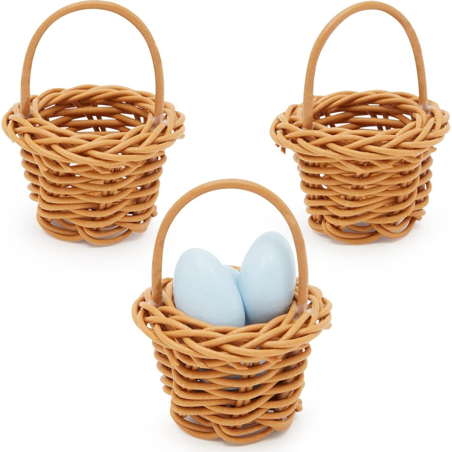 Cestas de Picnic Mini Juvale 24 Piezas Rattan 6.99 cm