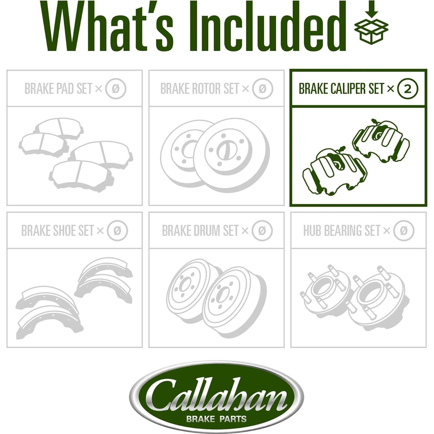 Calipers de freno Callahan para Toyota Corolla y más