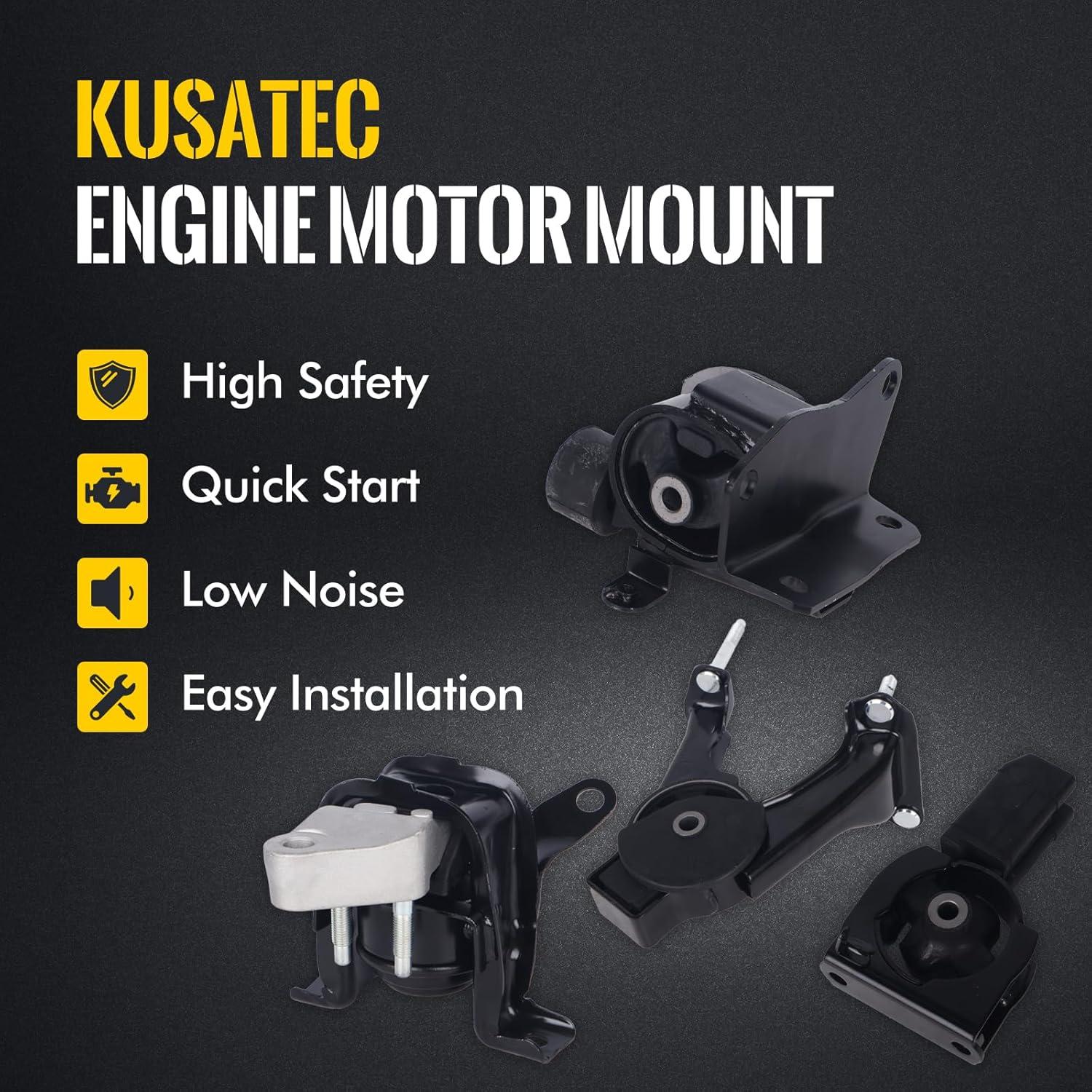 Juego de Montajes de Motor KUSATEC 4 Piezas para Pontiac Vibe y Toyota Corolla
