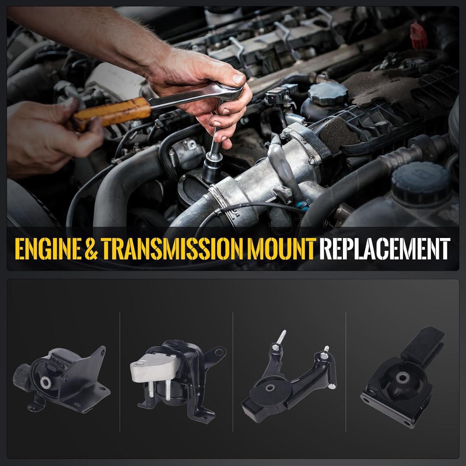 Juego de Montajes de Motor KUSATEC 4 Piezas para Pontiac Vibe y Toyota Corolla