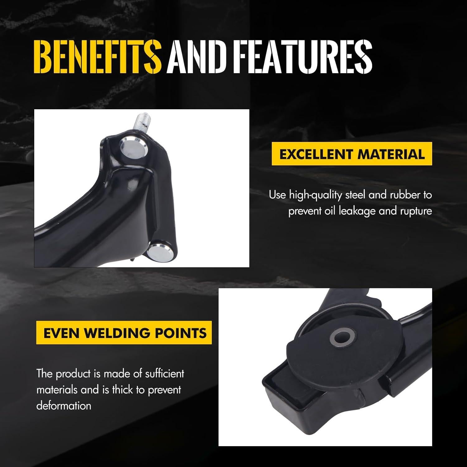 Juego de Montajes de Motor KUSATEC 4 Piezas para Pontiac Vibe y Toyota Corolla