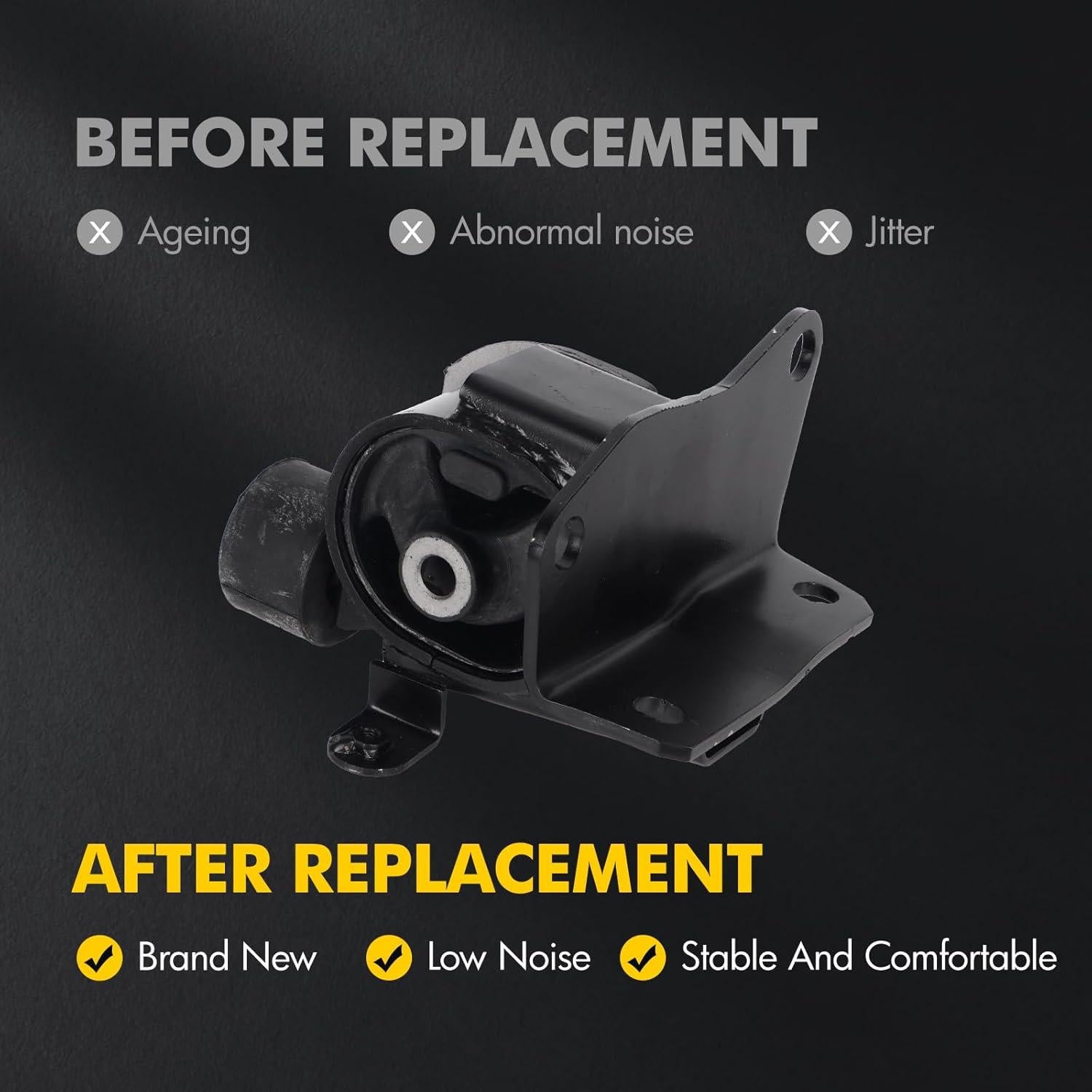 Juego de Montajes de Motor KUSATEC 4 Piezas para Pontiac Vibe y Toyota Corolla