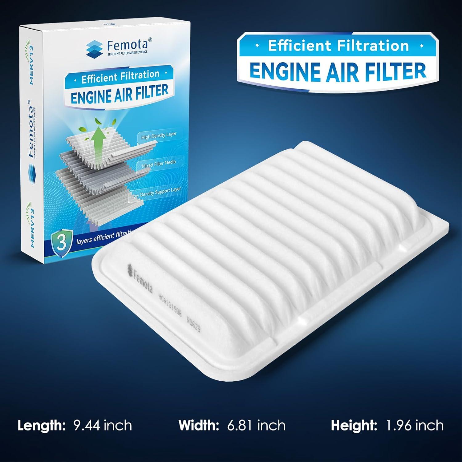 Filtro de Aire del Motor Femota CA10190 para Toyota Corolla