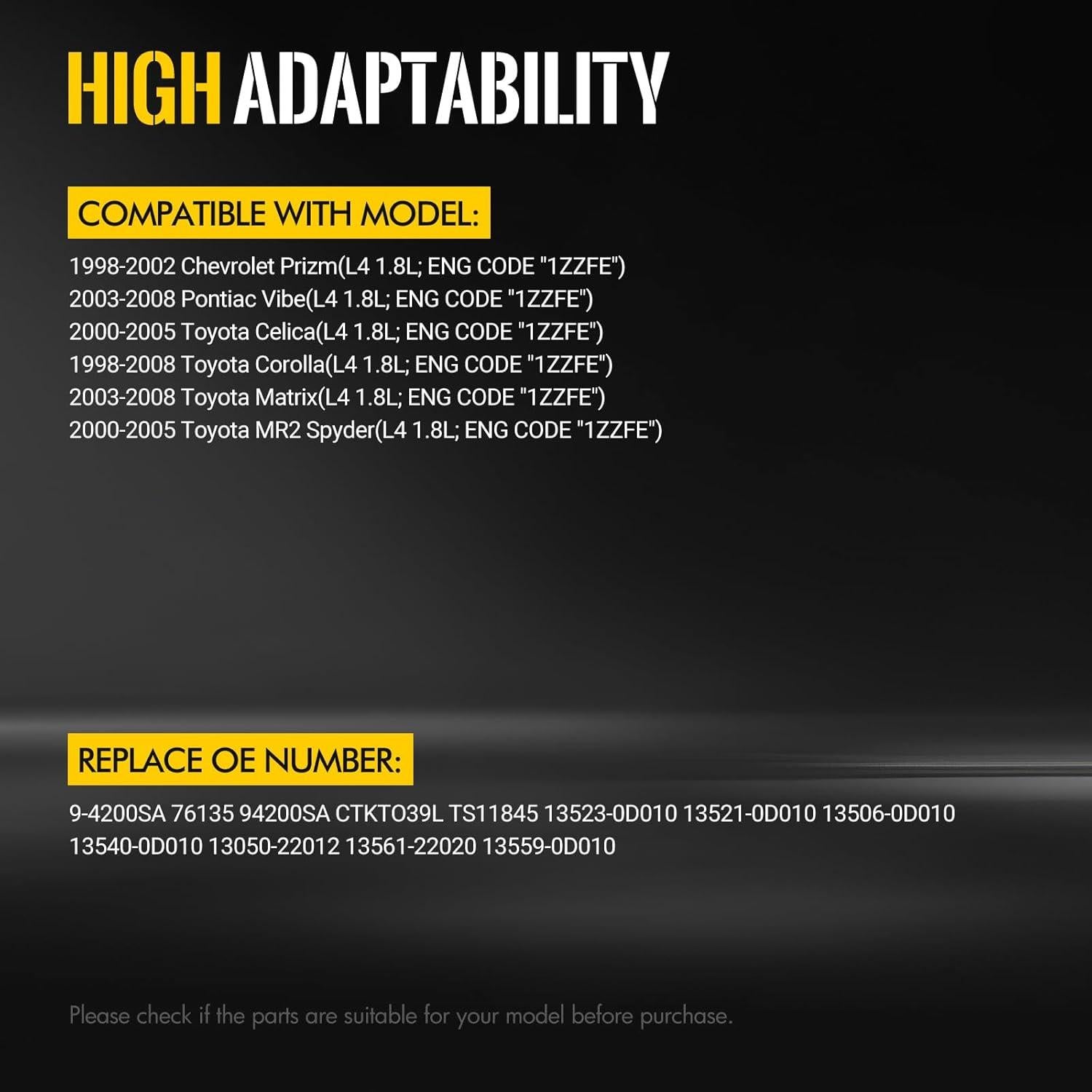 Kit de Cadena de Tiempo KUSATEC para Chevy y Toyota 1.8L