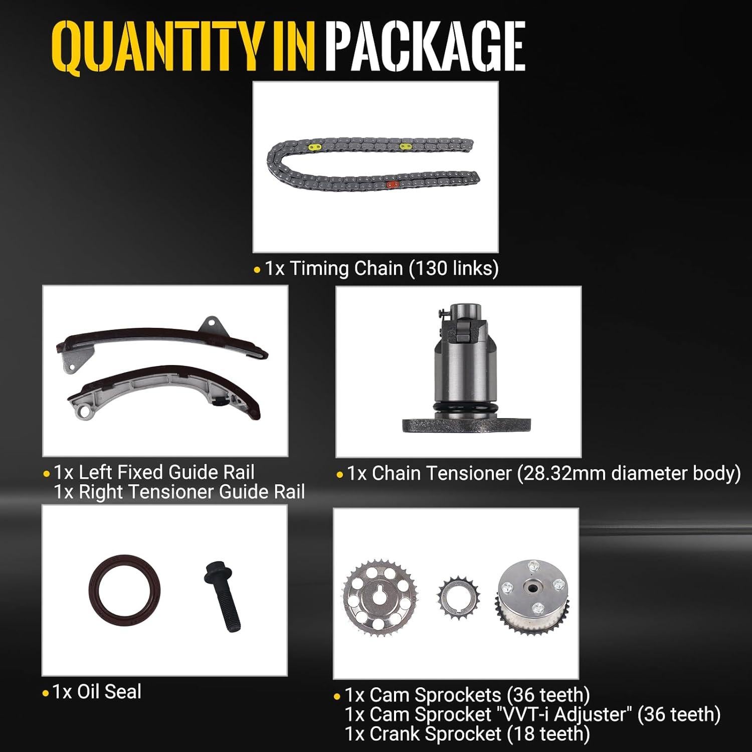 Kit de Cadena de Tiempo KUSATEC para Chevy y Toyota 1.8L