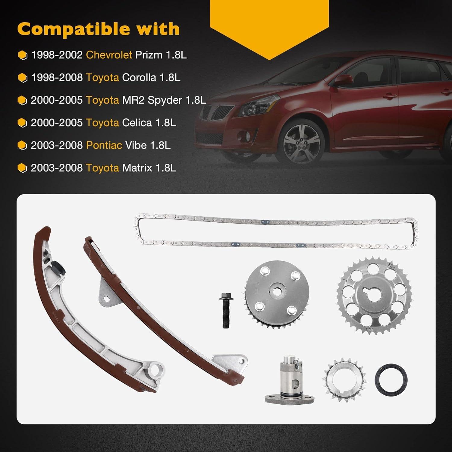 Juego de cadena de distribución Gledewen 1.8L para Toyota y Chevrolet