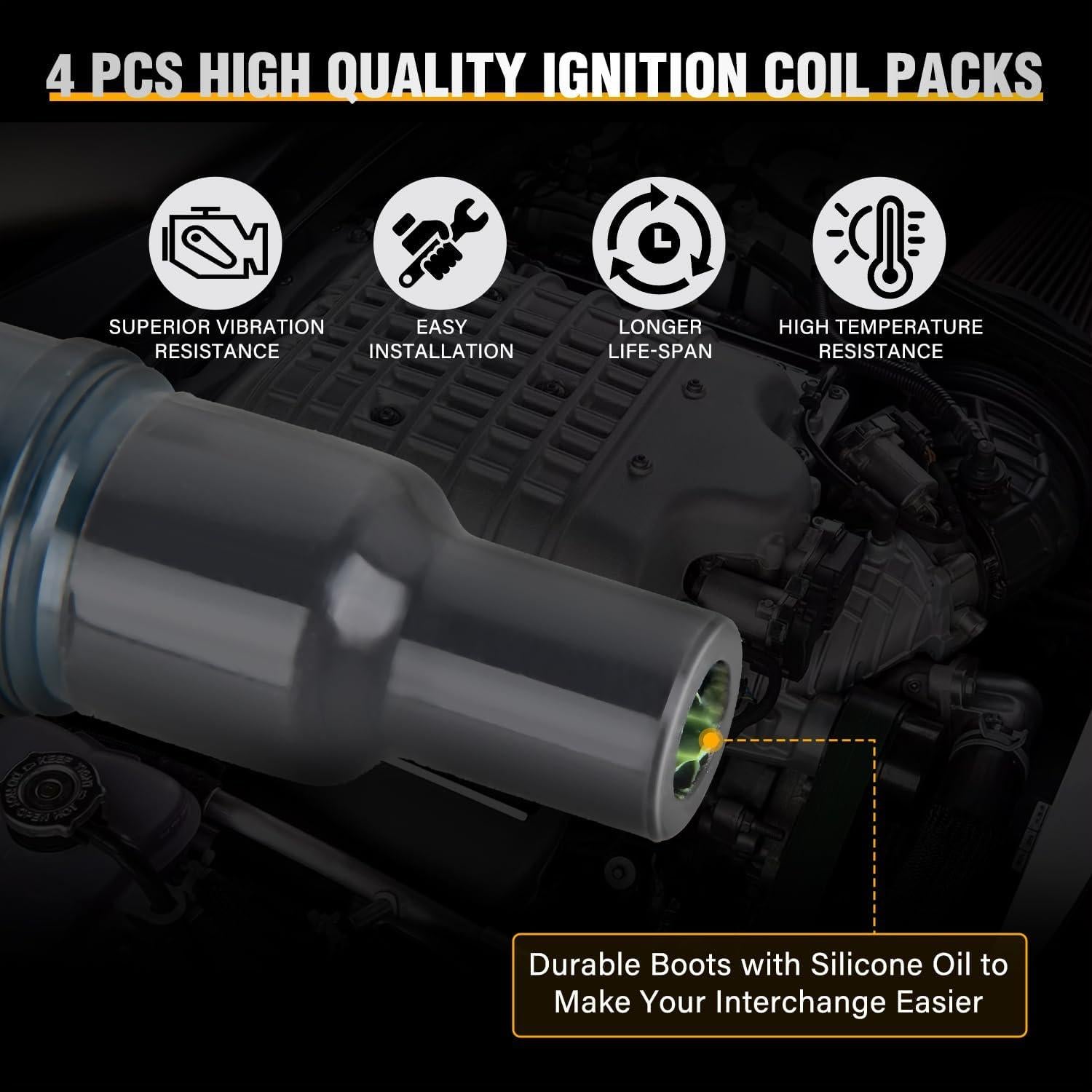 Juego de 4 Bobinas de Encendido Nilight para Toyota/Lexus