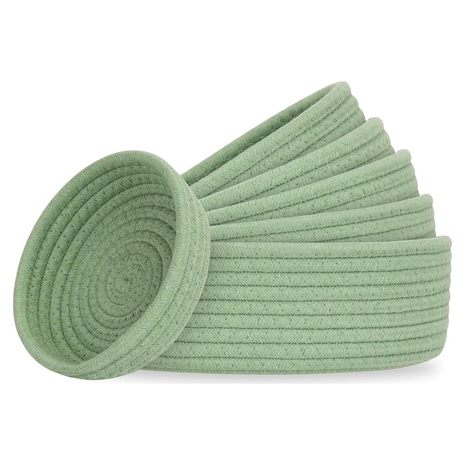 Cestas de Almacenamiento Cazzon 6 Piezas Algodón Verde