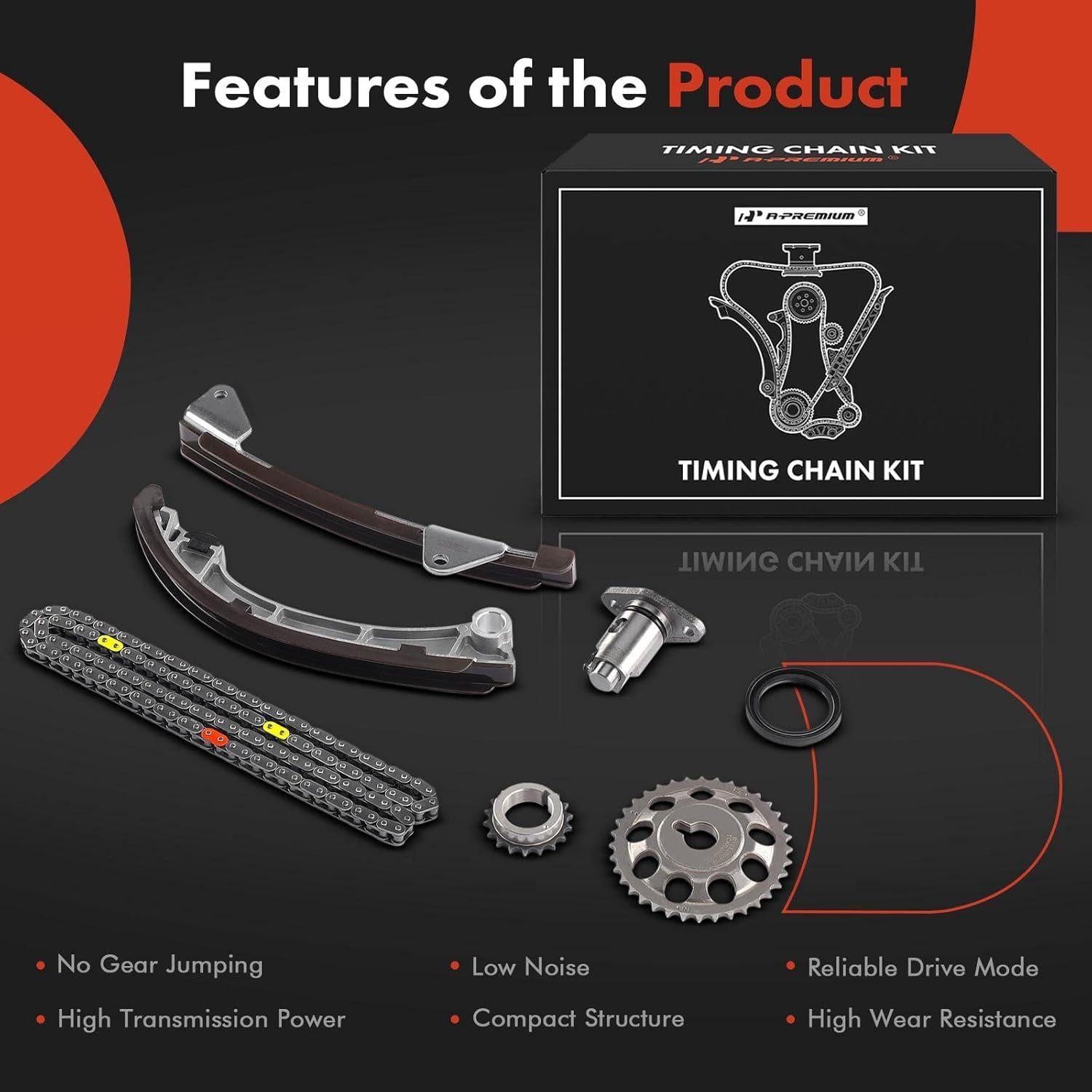 Kit Cadena de Tiempo A-Premium 6PCS para Toyota y Chevrolet