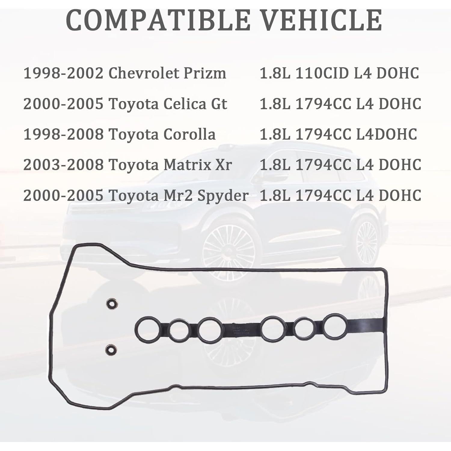 Juego de Junta de Tapa de Válvula VS50542R para Toyota y Chevrolet