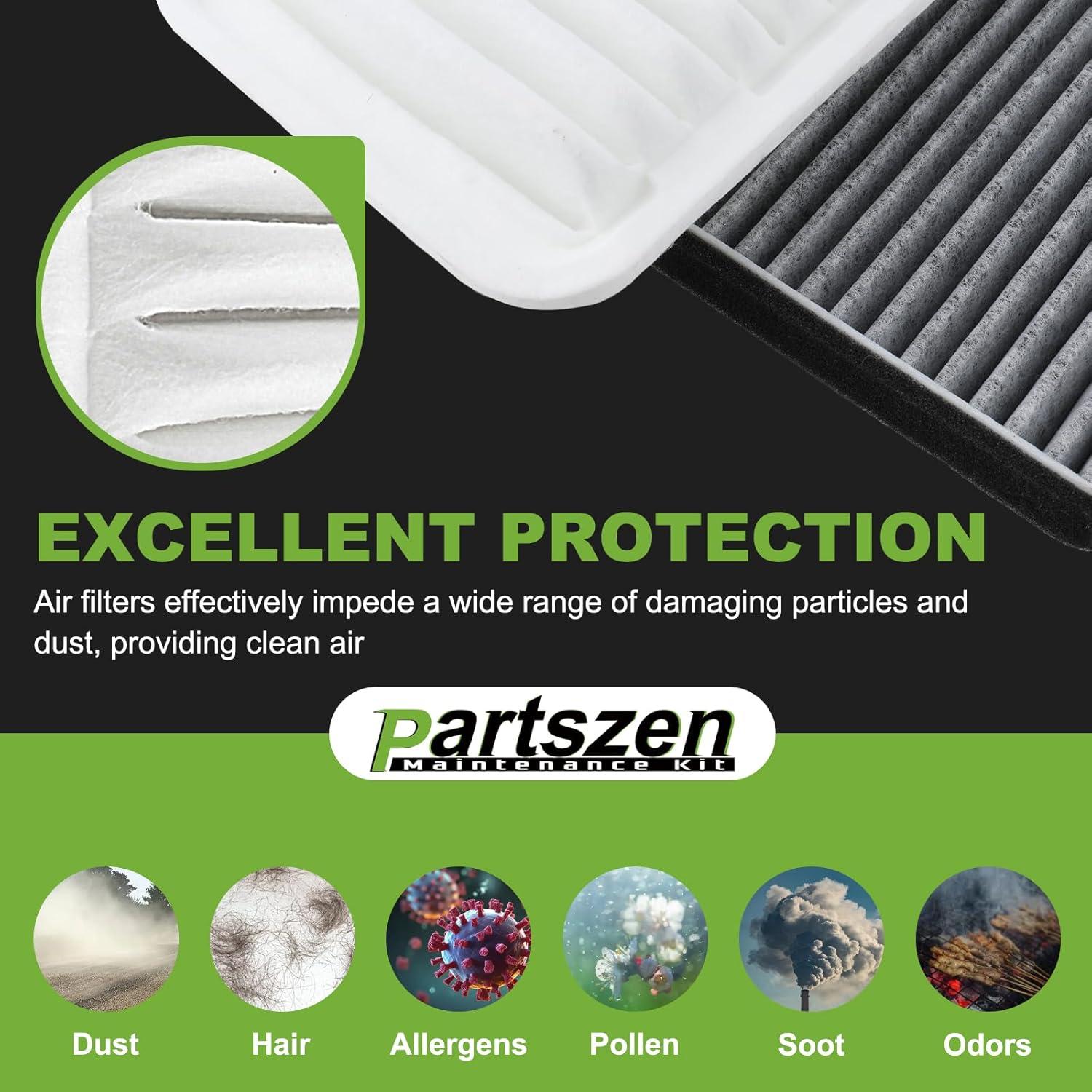 Conjunto de Filtros de Motor y Aire Partszen para Toyota Corolla 2003-2008