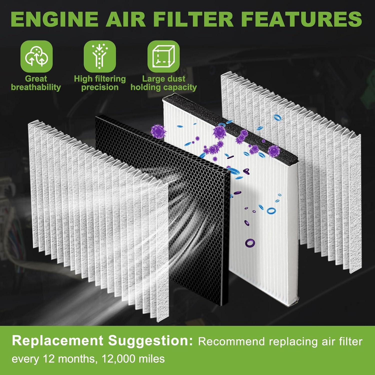 Conjunto de Filtros de Motor y Aire Partszen para Toyota Corolla 2003-2008