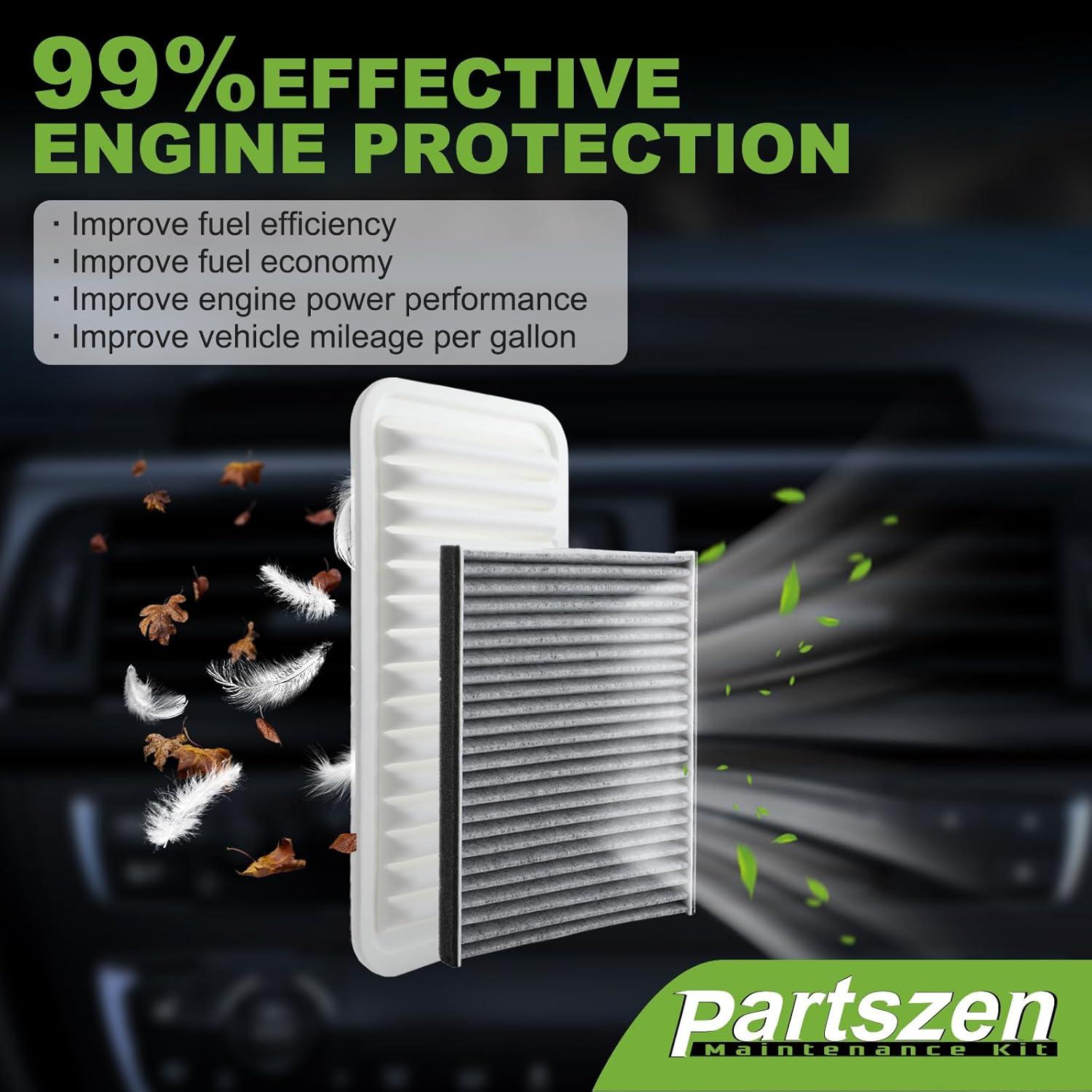 Conjunto de Filtros de Motor y Aire Partszen para Toyota Corolla 2003-2008