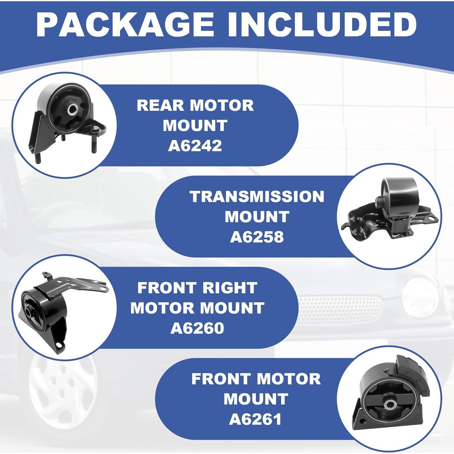 Soportes de Motor y Transmisión UnayKolb para Toyota Corolla 1993-1997