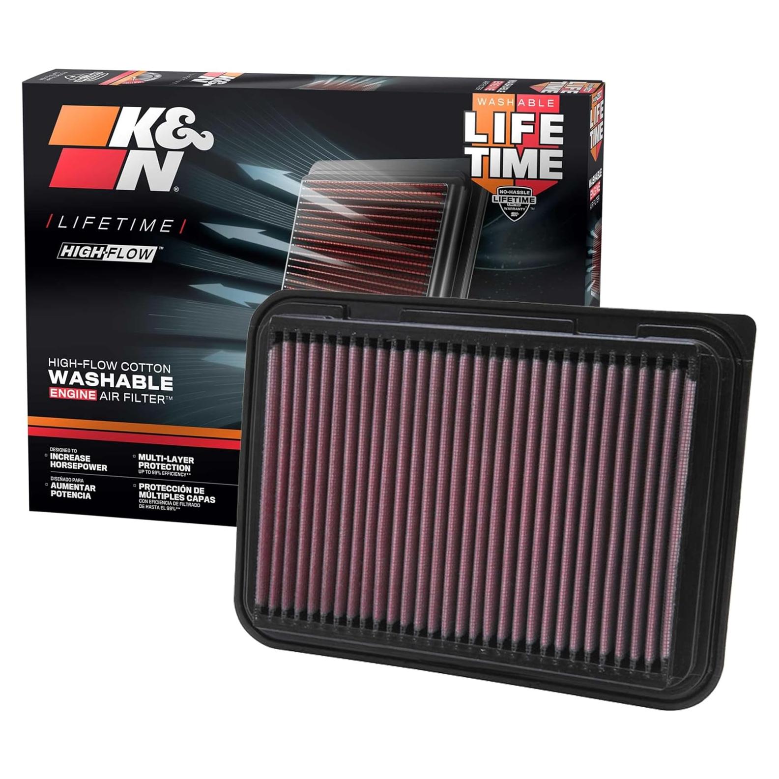Filtro de aire K&N 33-2360 lavable para Toyota y Pontiac