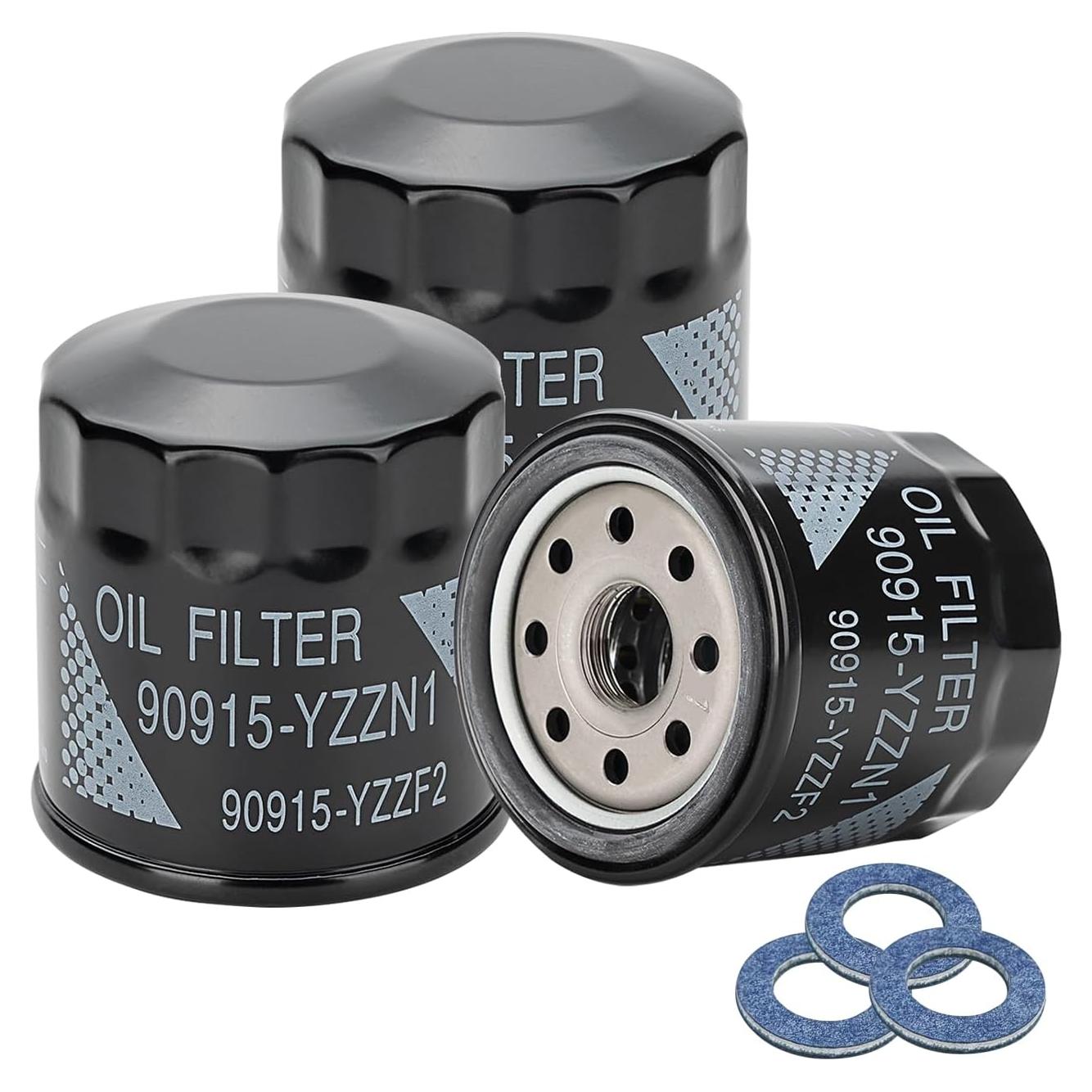 Filtro de aceite TOPVOP 90915-YZZN1 + 3 arandelas - Toyota