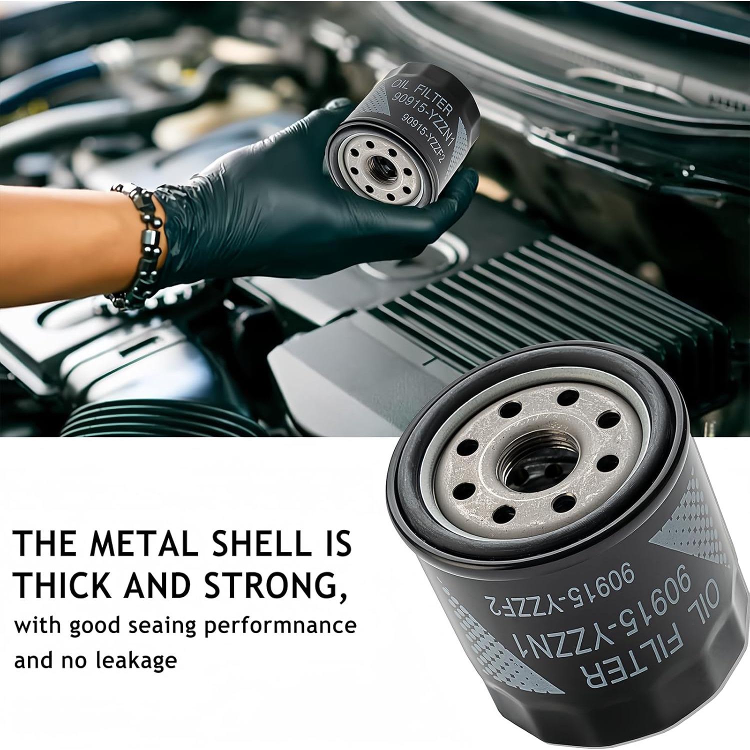 Filtro de aceite TOPVOP 90915-YZZN1 + 3 arandelas - Toyota