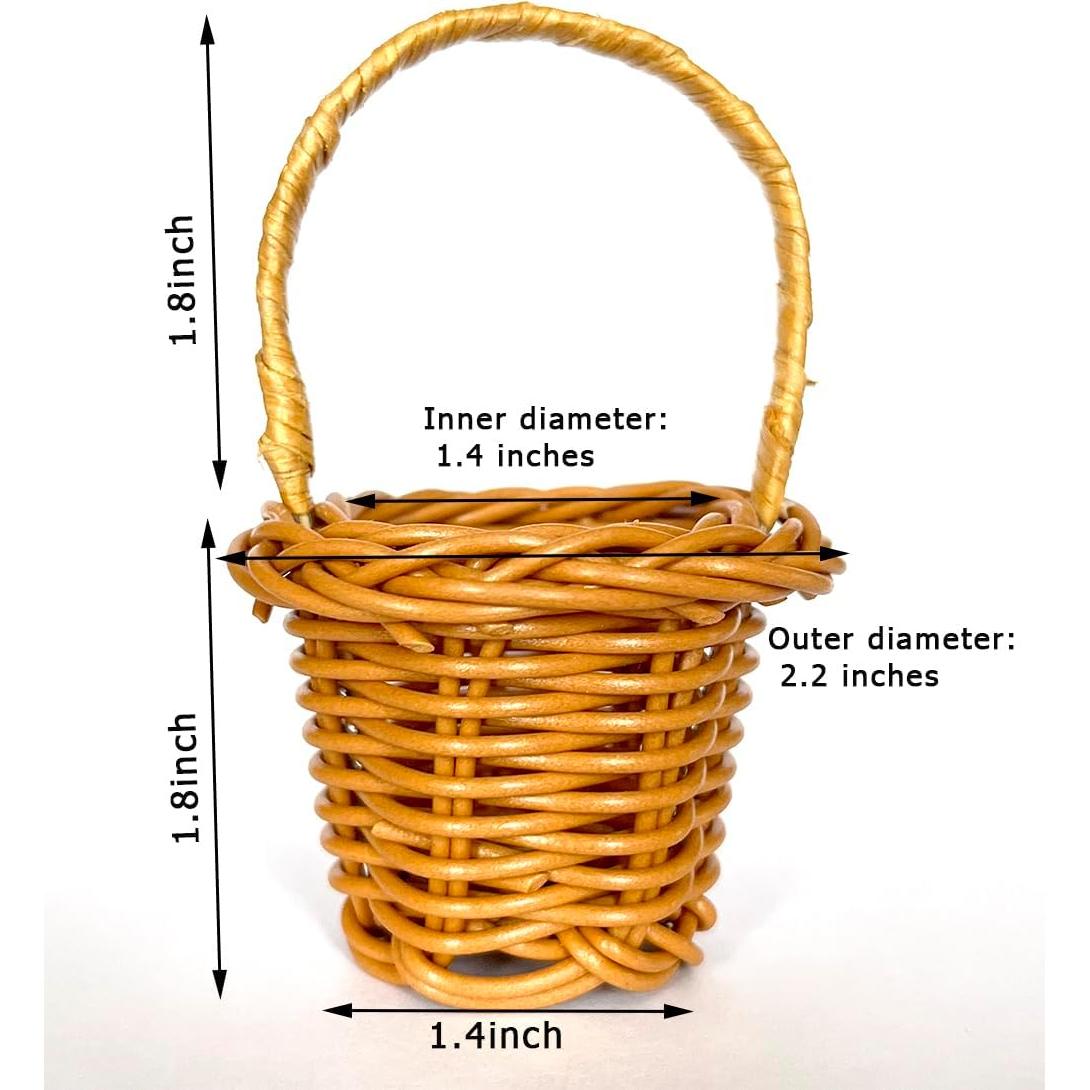 Cestas de Ratán Miniatura Art&Beauty 4 Piezas Decorativas