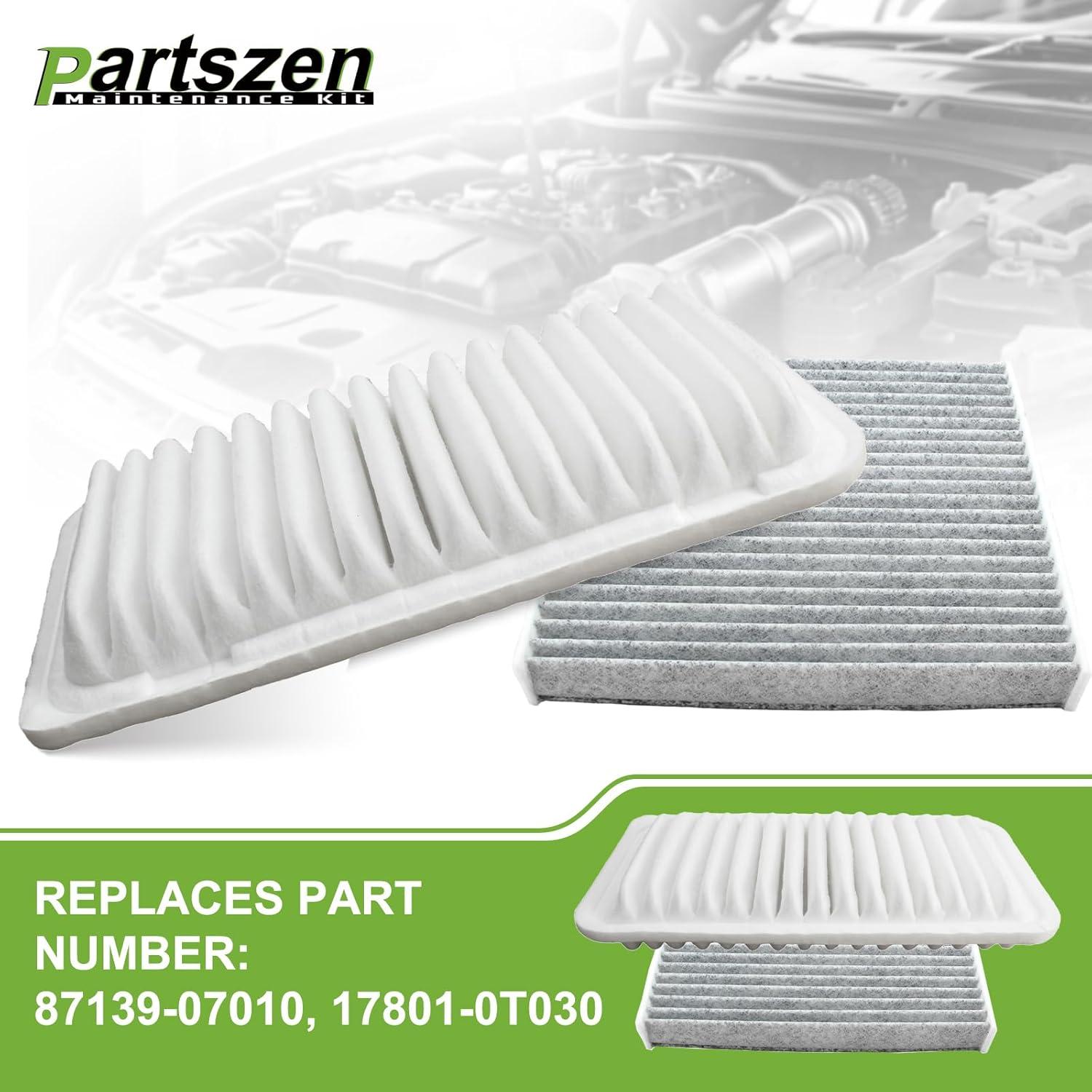 Filtro de Aire Motor y Cabina PartsZen para Toyota 2006-2019