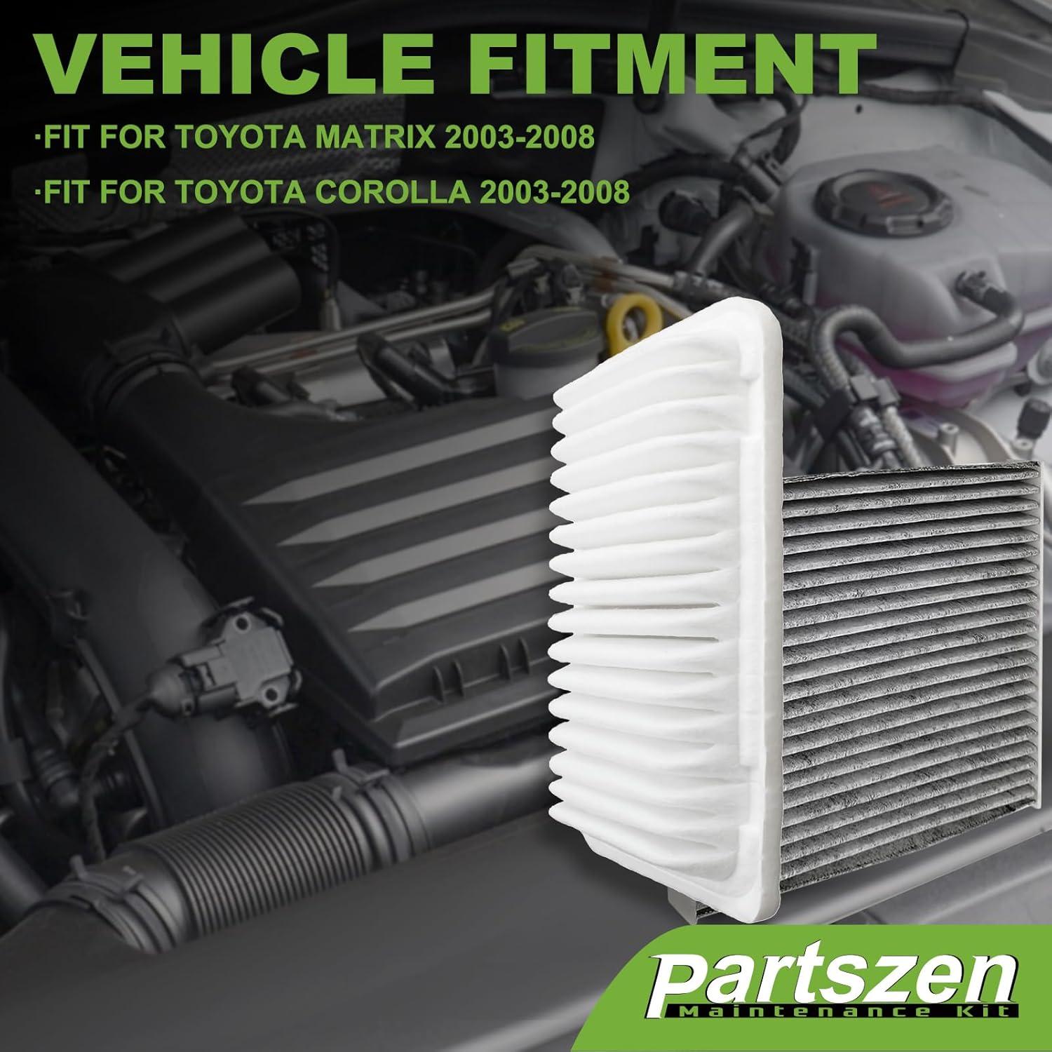 Filtro de Aire Motor y Cabina PartsZen para Toyota 2006-2019