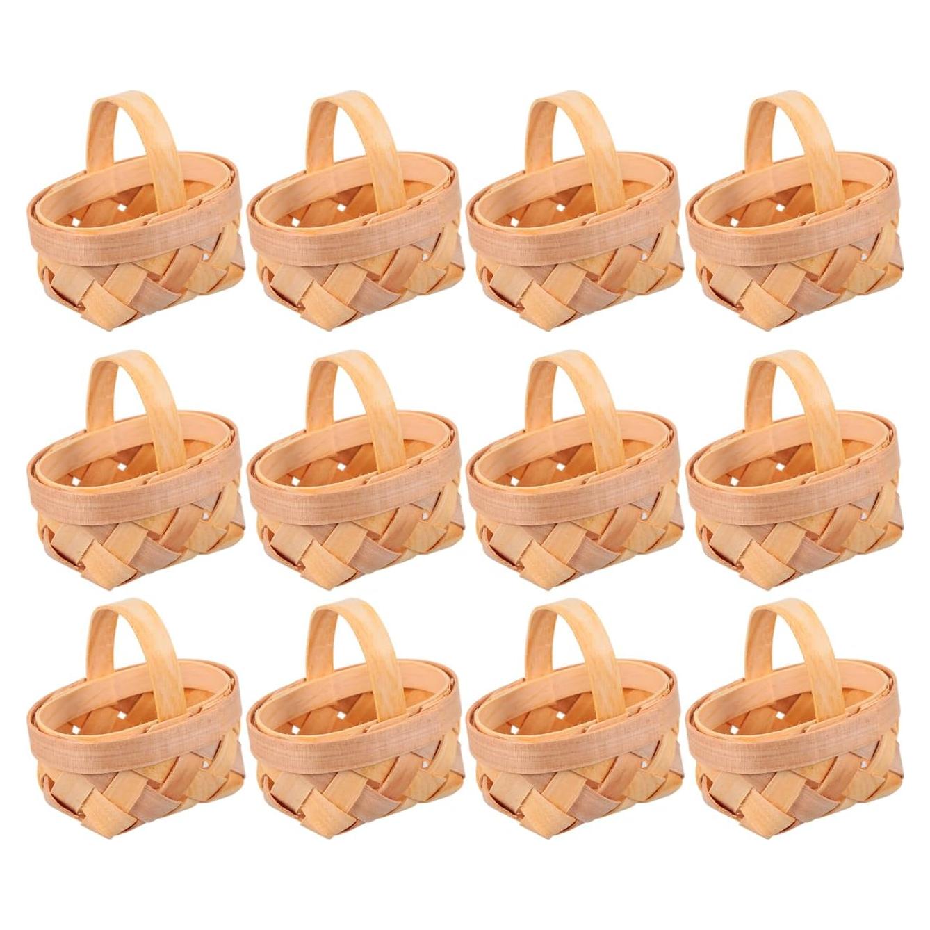 Cestas Mini Tejidas DOITOOL 12 Piezas 6x5cm Decorativas