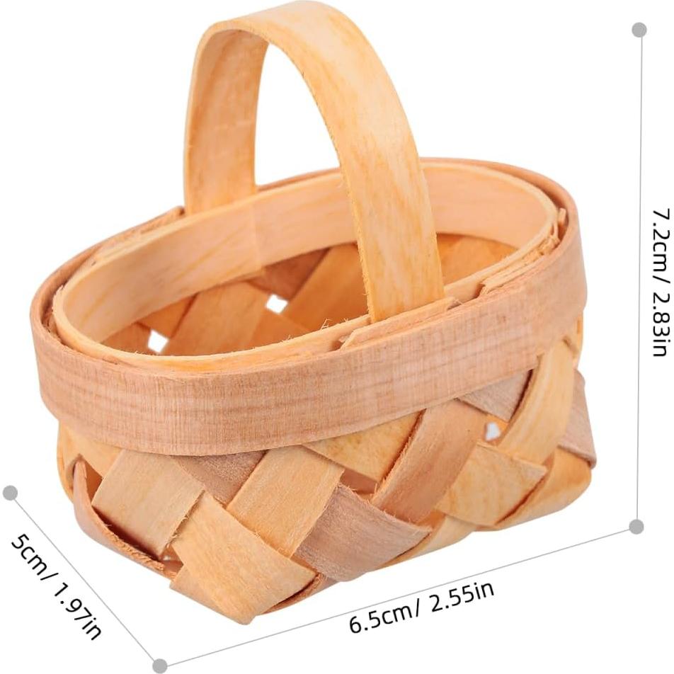 Cestas Mini Tejidas DOITOOL 12 Piezas 6x5cm Decorativas