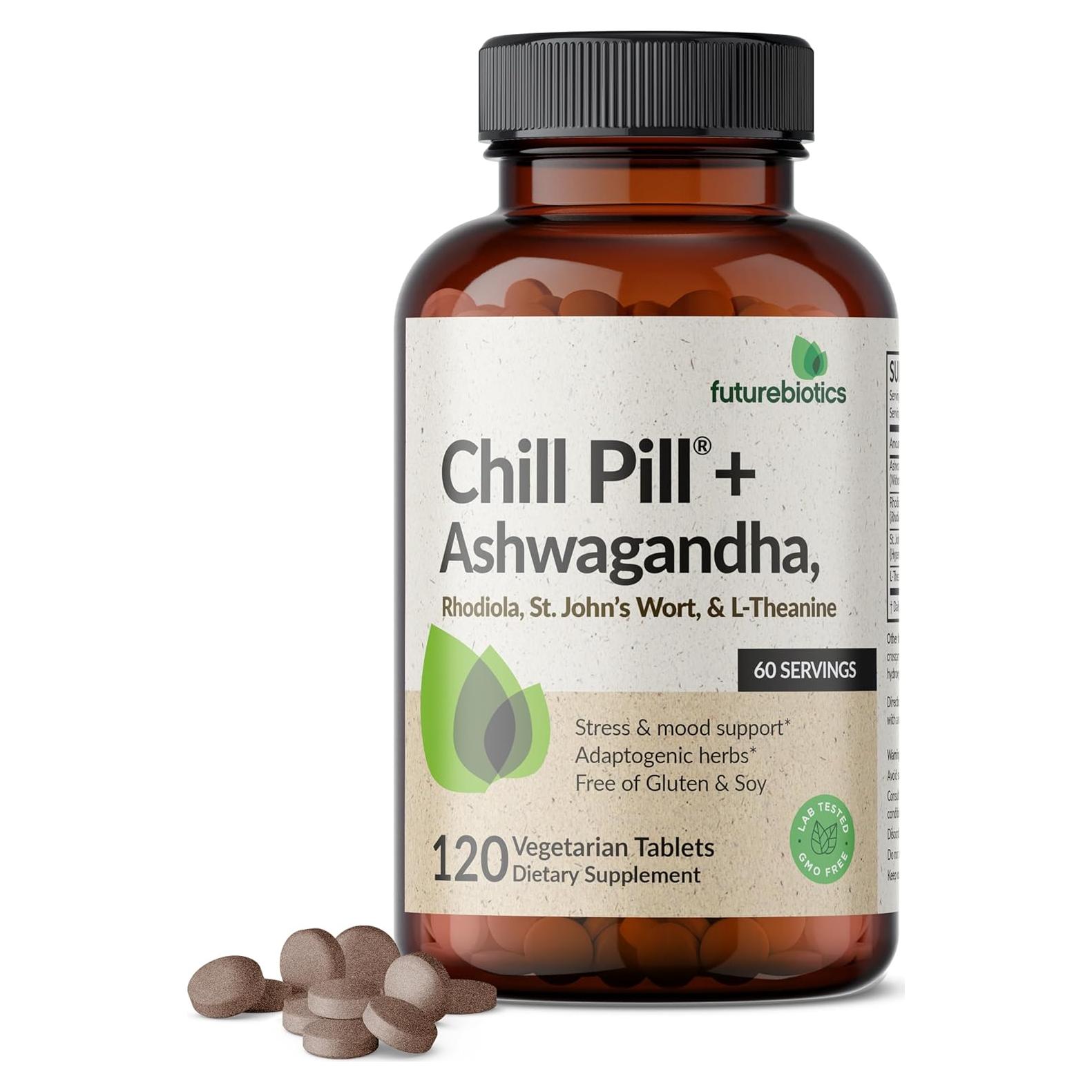 Futurebiotics Chill Pill + Ashwagandha y L-Theanina 120 Tabletas