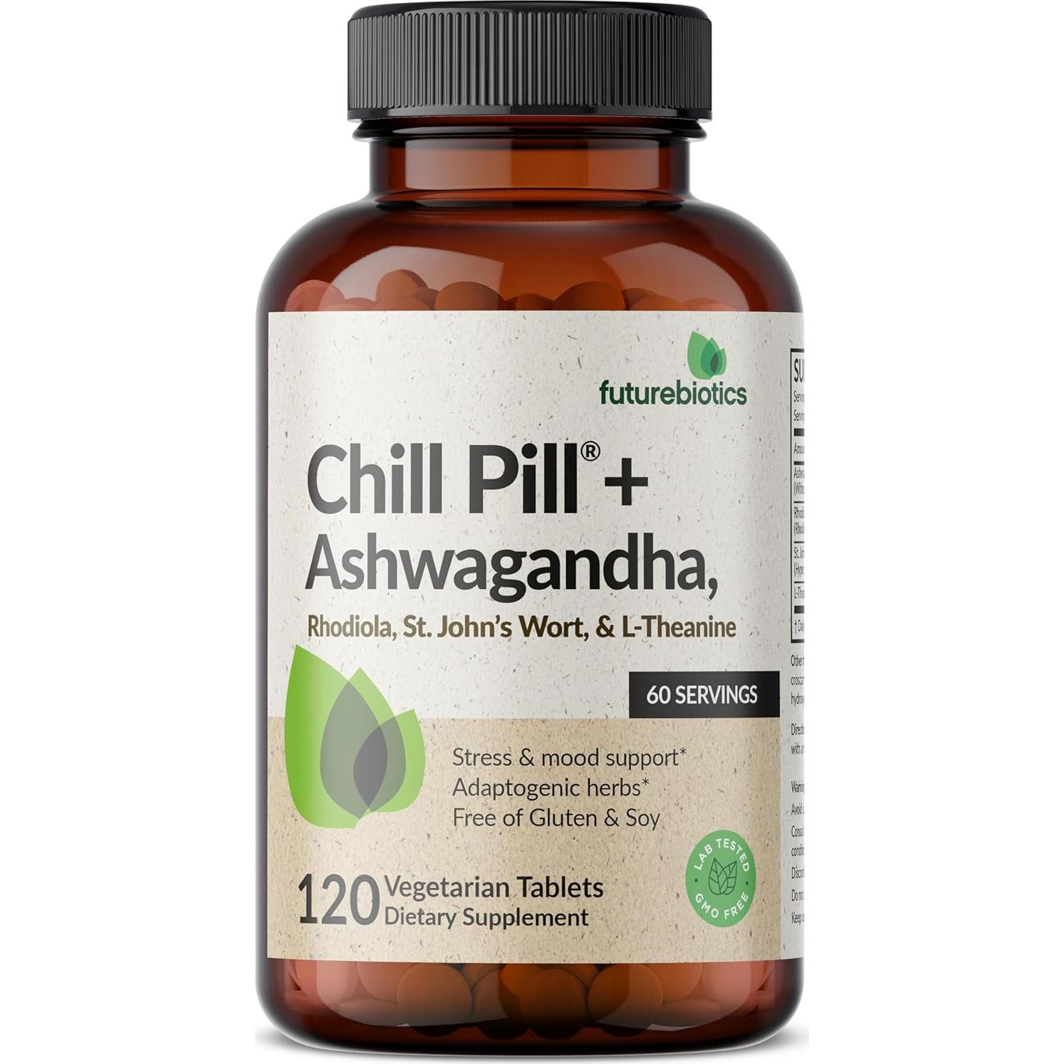 Futurebiotics Chill Pill + Ashwagandha y L-Theanina 120 Tabletas