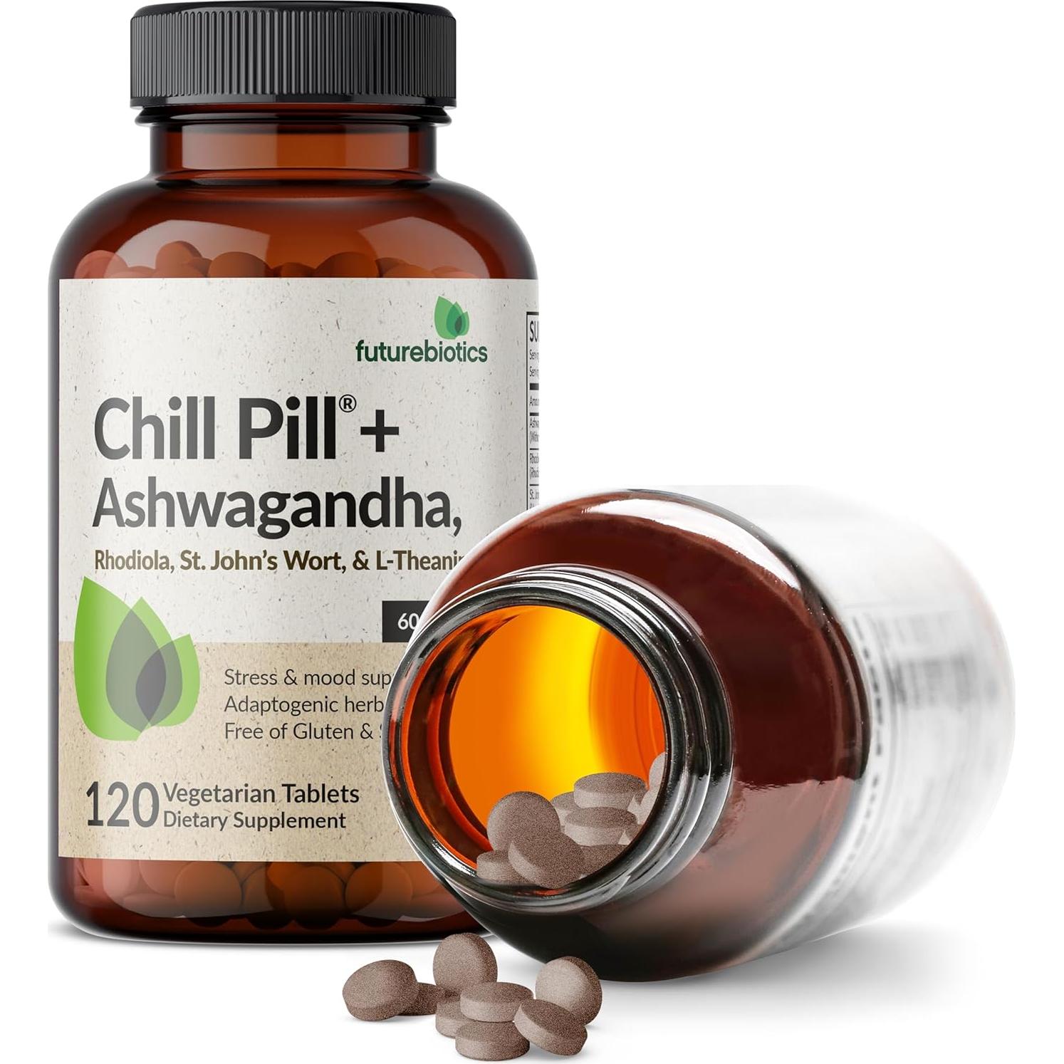 Futurebiotics Chill Pill + Ashwagandha y L-Theanina 120 Tabletas