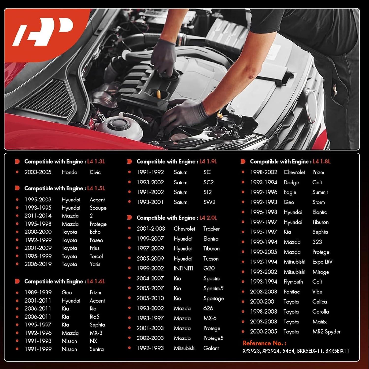 Bujías de Iridio A-Premium Paquete de 4 para Toyota y Honda