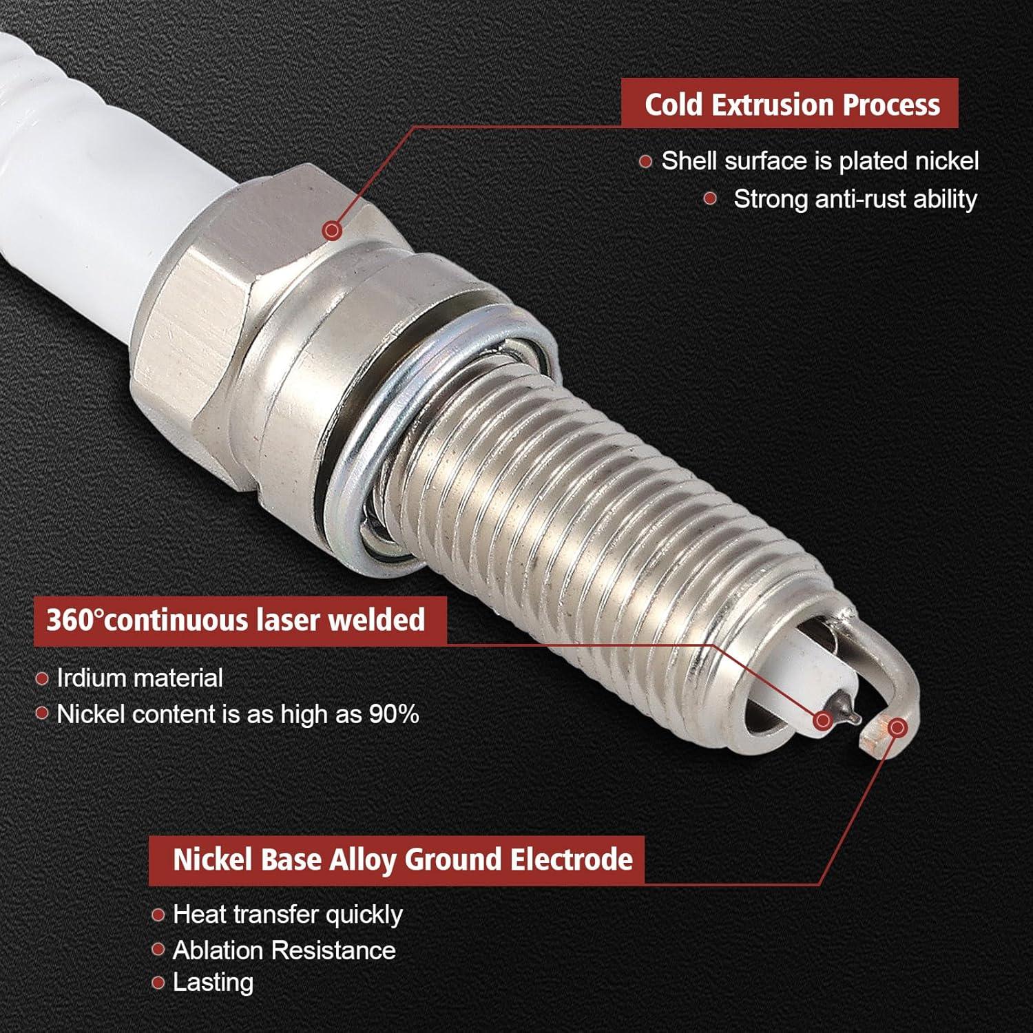 Conjunto Bobinas de Encendido UF596 y Bujías Iridio KacuYelin