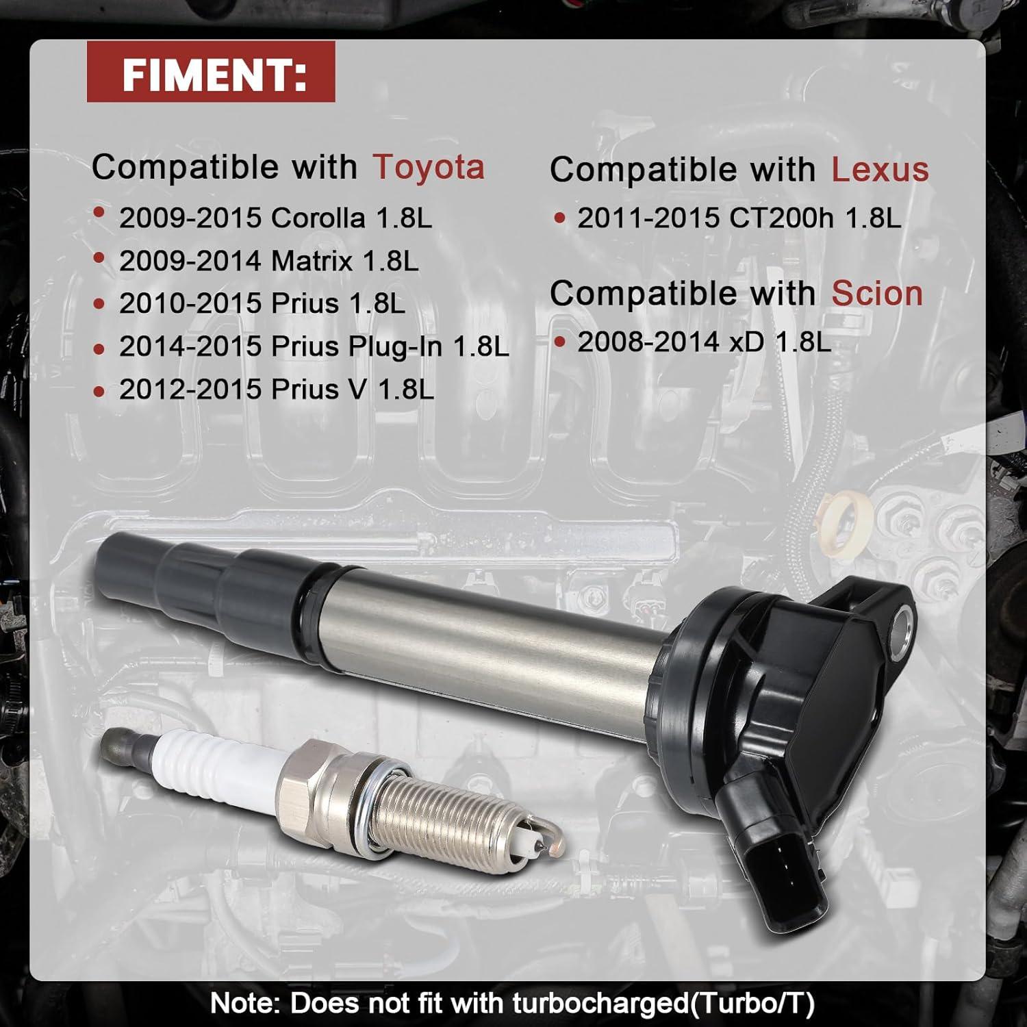 Conjunto Bobinas de Encendido UF596 y Bujías Iridio KacuYelin