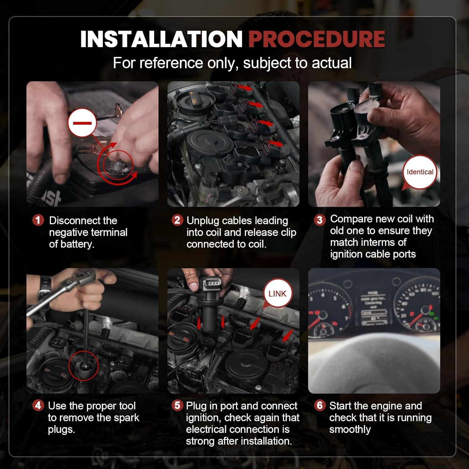 Conjunto Bobinas de Encendido UF596 y Bujías Iridio KacuYelin